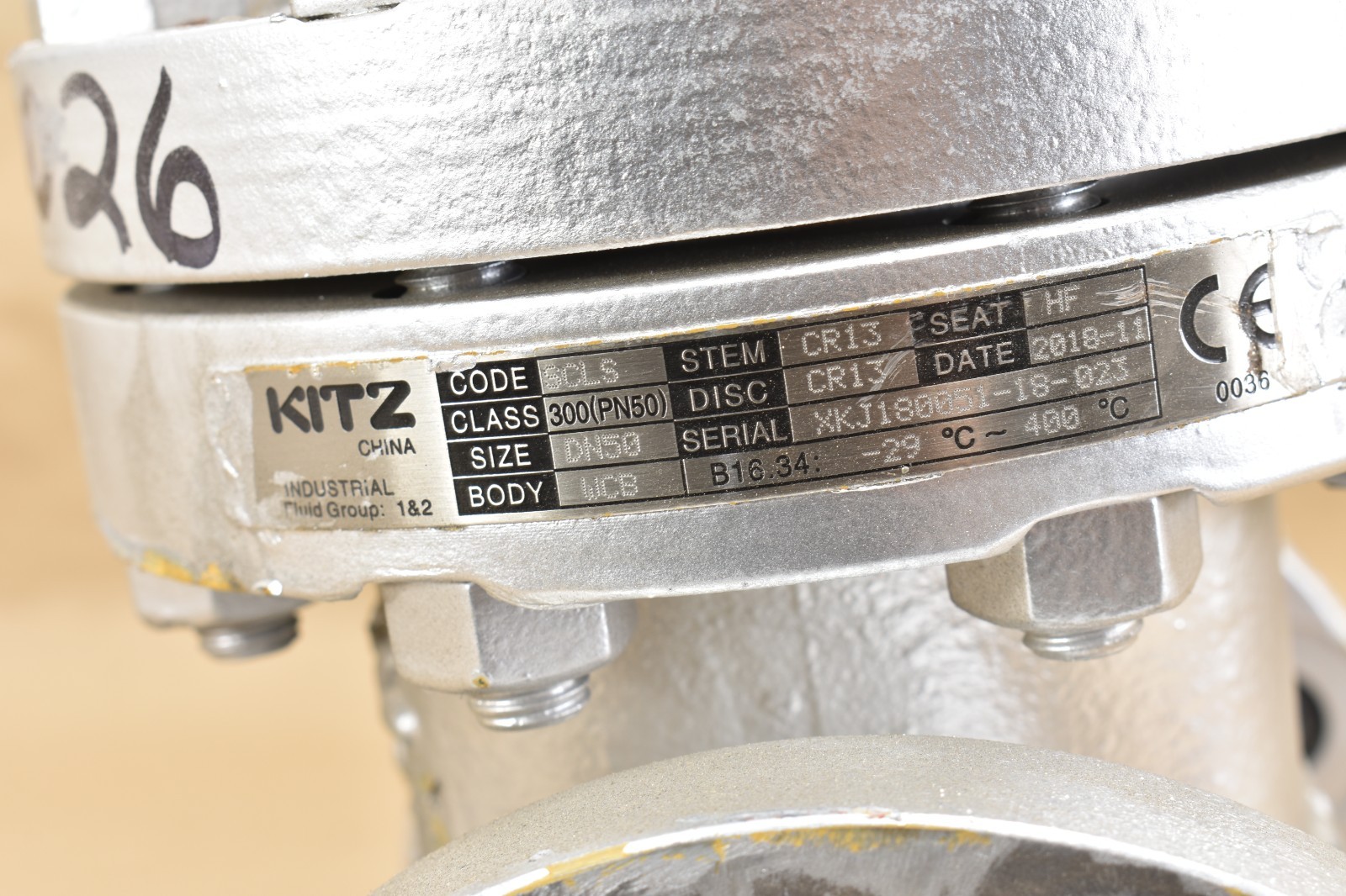KITZ 300 SCLS, 2″ Cast Carbon Steel Gate Valve, Class 300, 740 PSIG, WCB, CR13