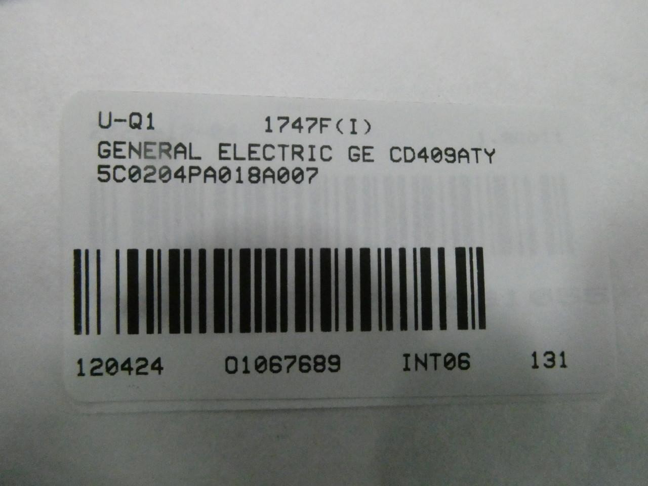 Ge 5C0204PA018A007 Kinamatic Dc Motor Cd409aty 30hp 1750/2000rpm 500v-dc