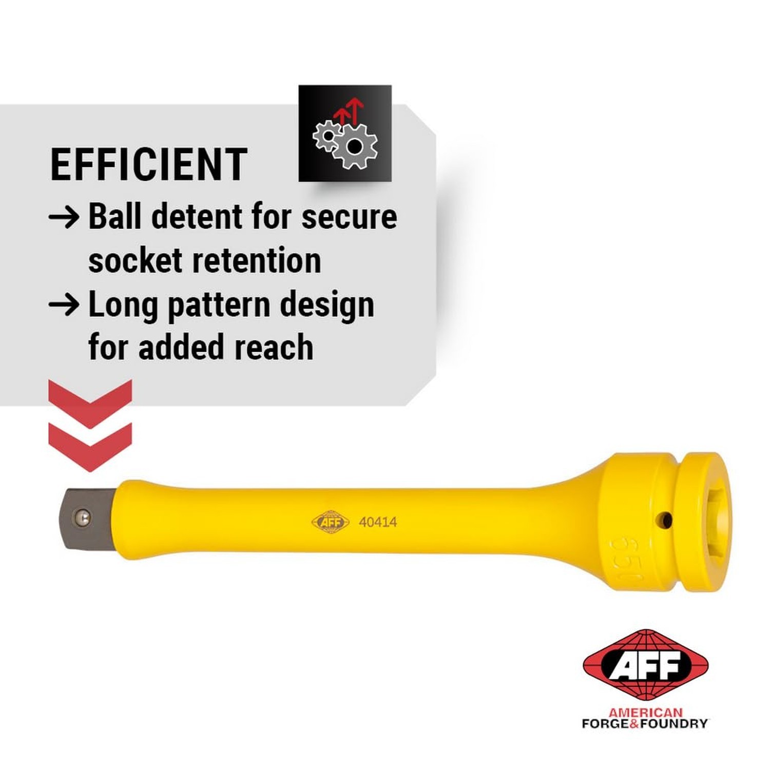 AFF Torque Limiting Extension, 1″ Drive, 650 ft/lbs, Yellow, 40414 650 ft-lbs