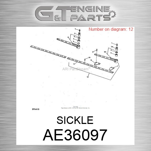 AE36097 SICKLE fits JOHN DEERE (Surplus Open Box)