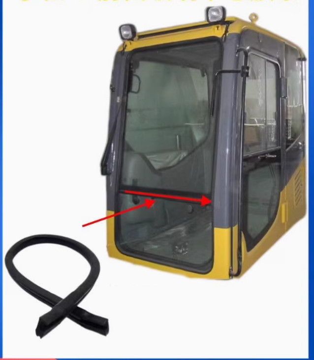 Fit For Komatsu PC200-6 60-7 120 300-6 Front Glass Partition Sealing Strip 1PC