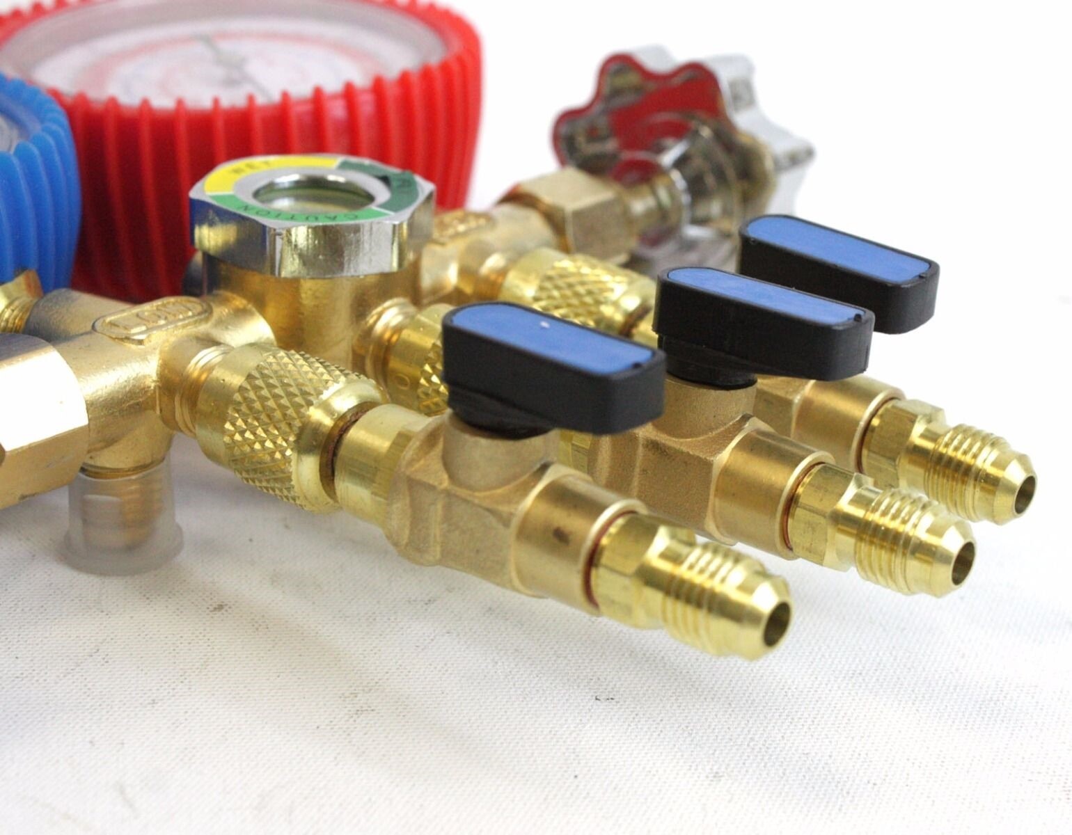 HVAC A/C Straight SHUT-OFF Ball Valve Adapter For R134a R22 R12 R410a 1/4″ FIT