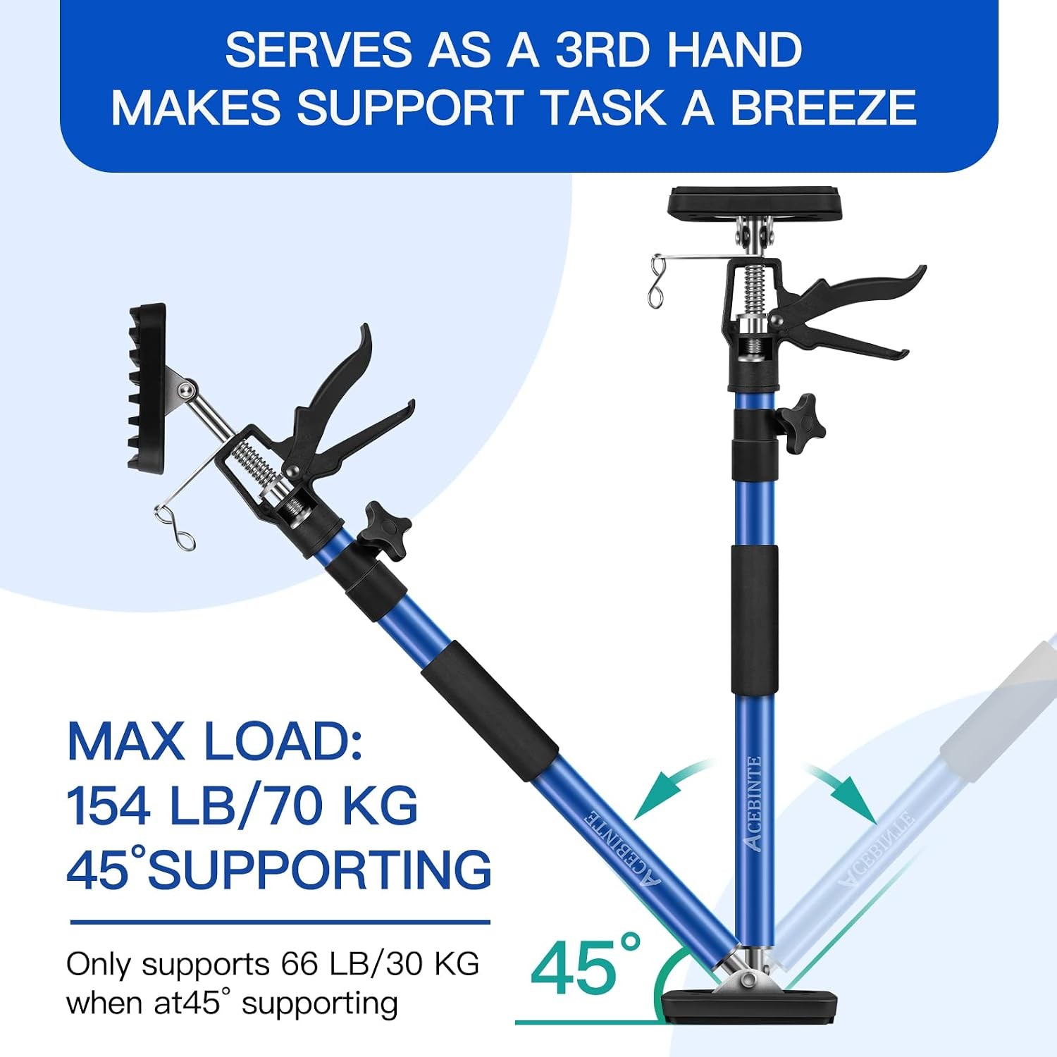 4PK Support Pole,Steel Telescopic Quick Adjustable 3rd Hand Support System