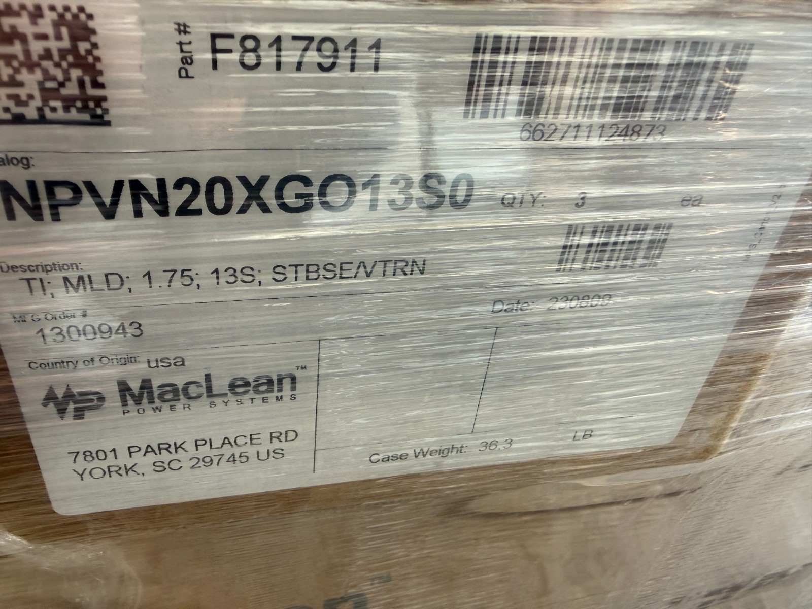 Insulator Vertical Line Post Maclean NPVN20XGO13S0