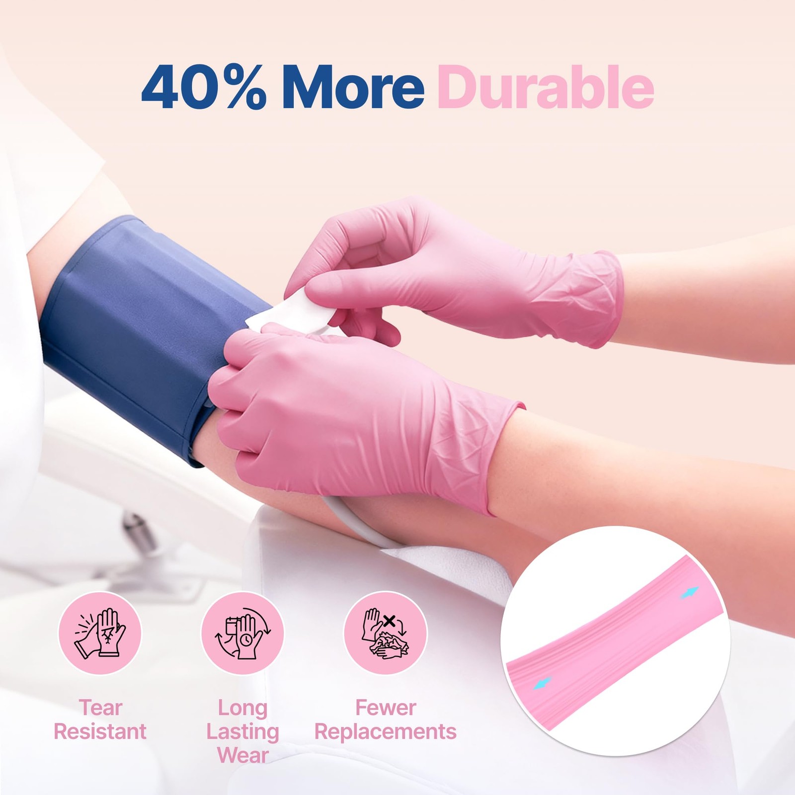 Schneider Nitrile Exam Gloves, 4-mil Medical Gloves Disposable Latex Free,