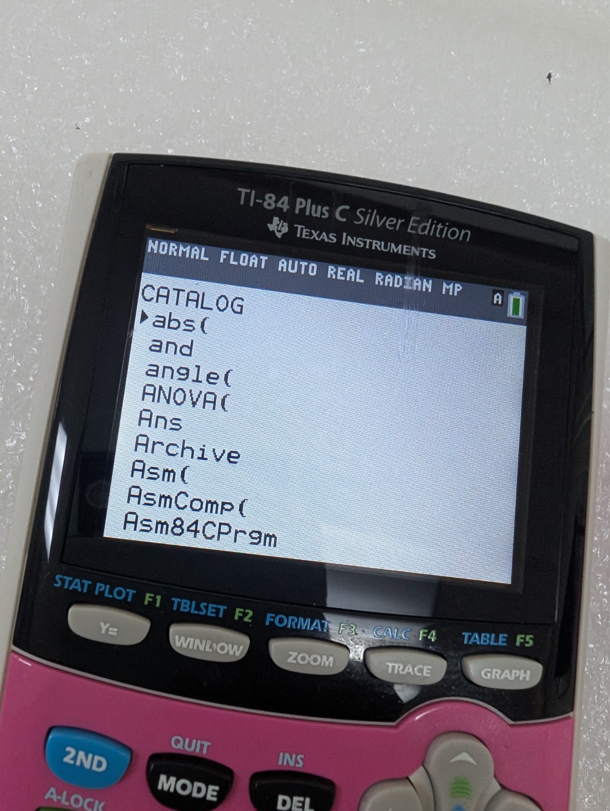 Texas Instruments TI-84 Plus C silver edition Graphing Calculator w/ pink cover