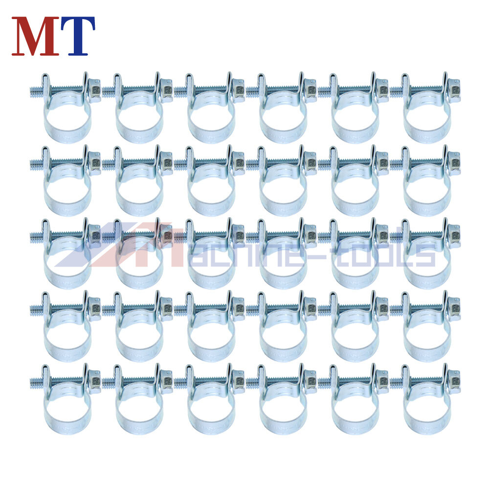 30 Pack High Quality 1/4 Inch Fuel Injection Hose Clamp Auto Fuel Clamps