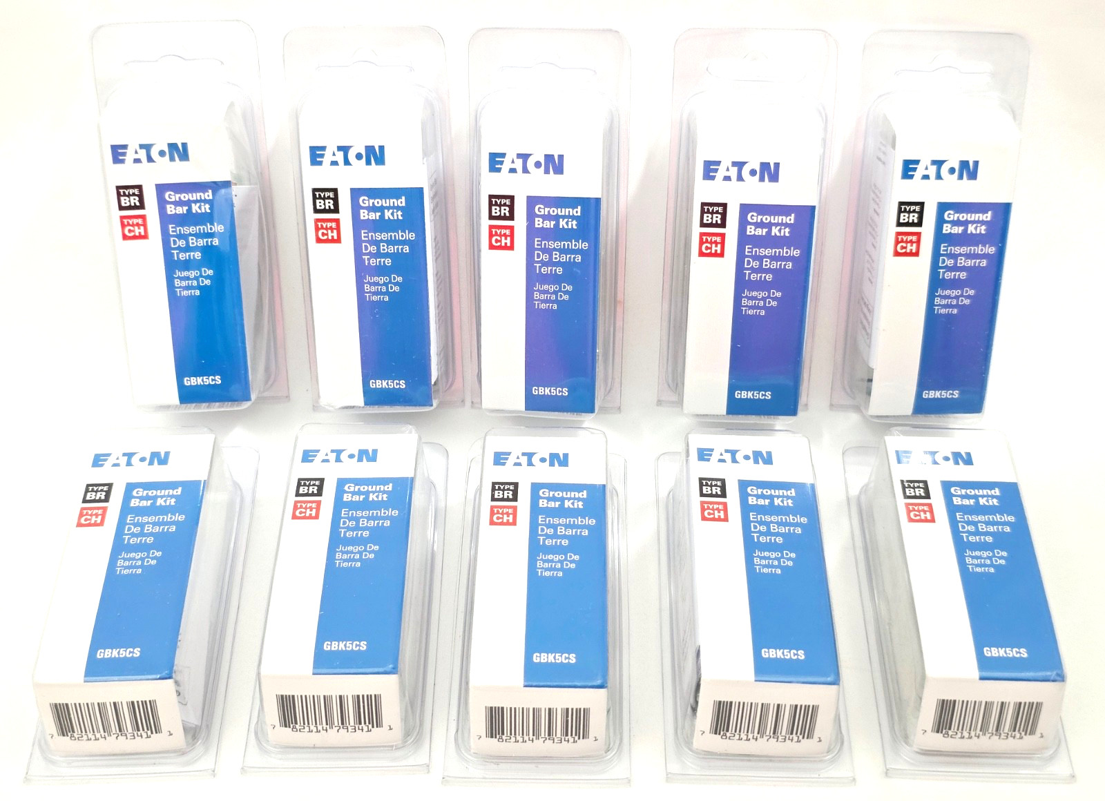 Lot of 10 Eaton GBK5CS Eaton 5 Terminal Ground Bar For CH & BR Load Centers