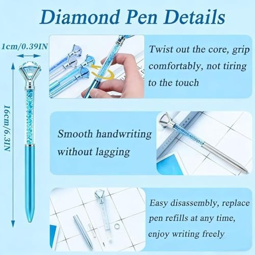A5 Lockable Journal PU Leather Combination Lock Diary Blue 8.6 x 5.9 in