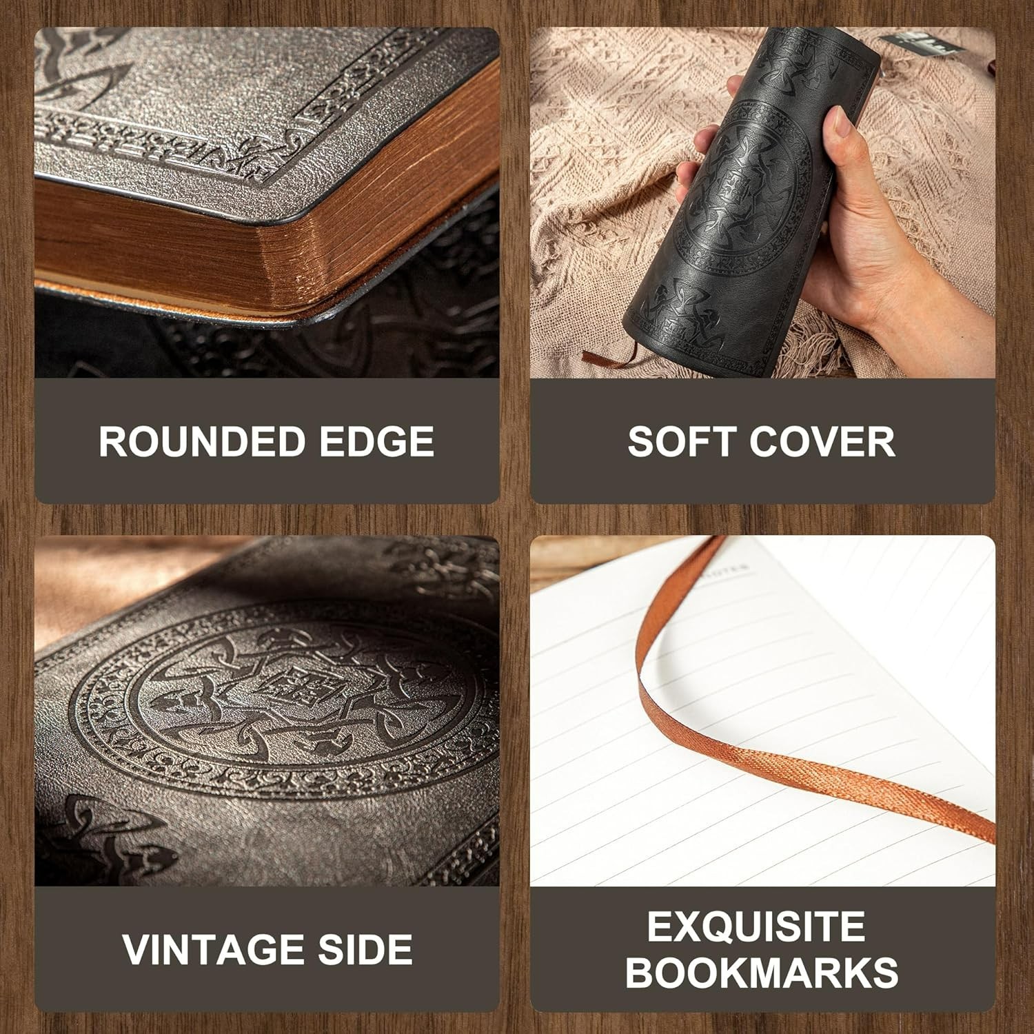 Lined Journal for Men Soft Cover Notebook Leather Journals for Writing, 180 L…