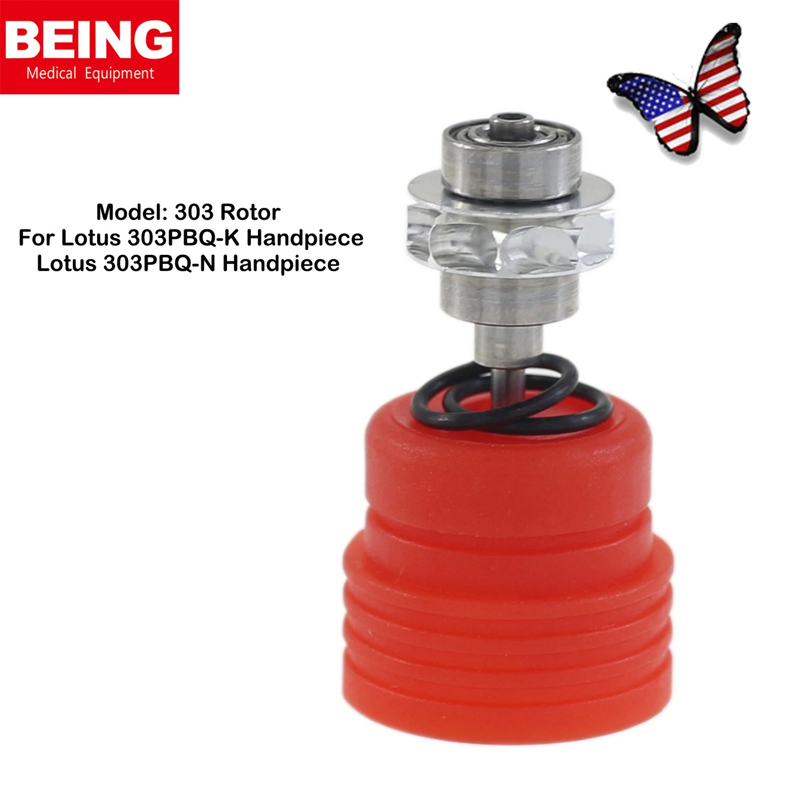 US Lotus BEING High Speed Dental Handpiece Air Turbine 4 Hole Fit KaVo MULTIflex