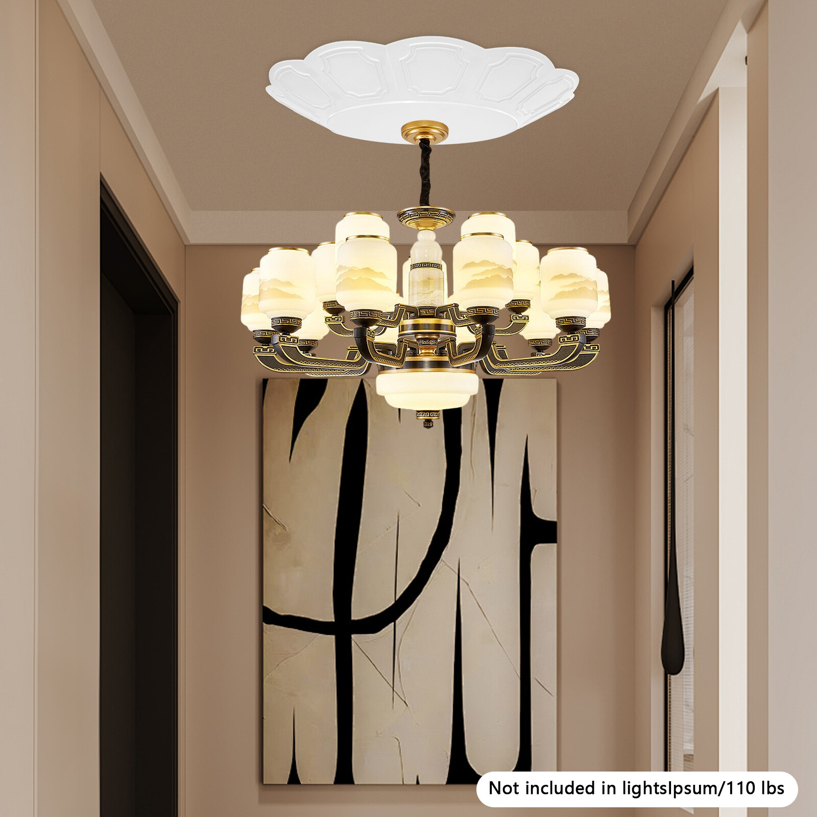 Ceiling Mount Chandelier Cover Chandelier Hoist Lifter Decor Cover 50kg/110lbs