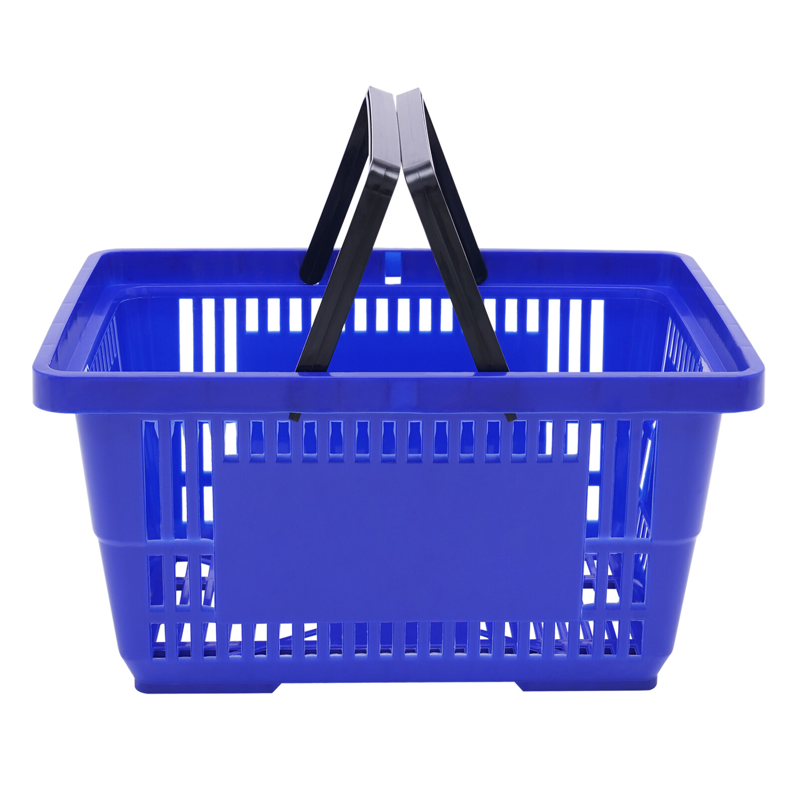 12x Shopping Baskets With Handles Retail Store Supermarket Baskets Stackable NEW