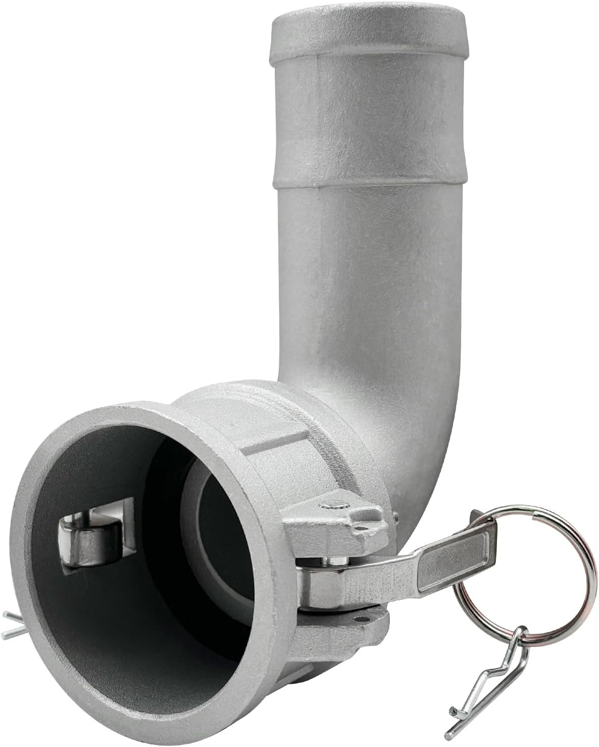 Global Type C Cam and Groove Hose Fitting, 3″ Socket X 3″ Hose ID Barbed, 90 Deg