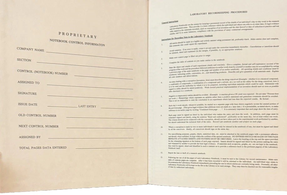 Vintage Boorum & Pease Laboratory Notebook Unused Hardcover Record Book