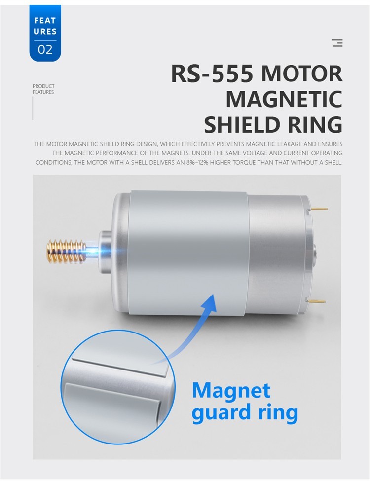 5840-555 Worm Gear Brush Motor 12V 24V Single Long Shaft Self-locking Metal Gear
