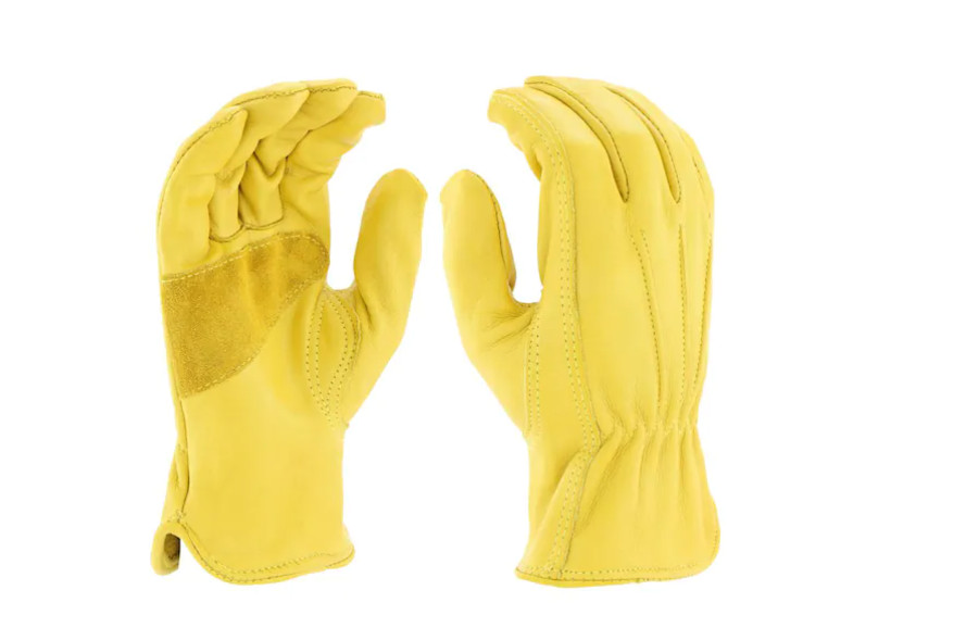 Grain Cowhide Leather Large Work Gloves