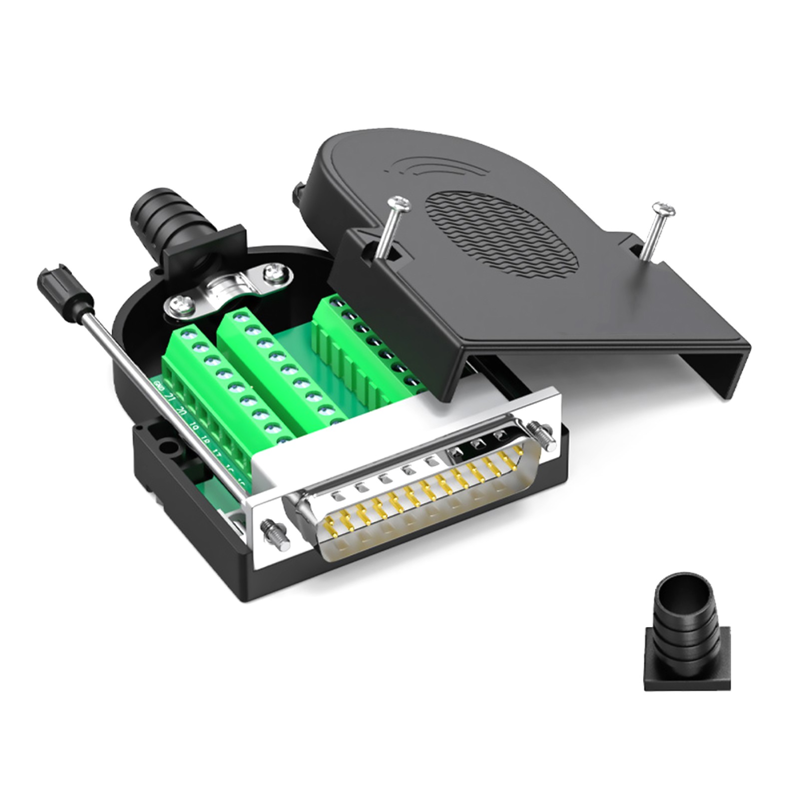 DB25 Breakout Board Male/Female Adapter 25-pin Port To Terminal Connector Thin