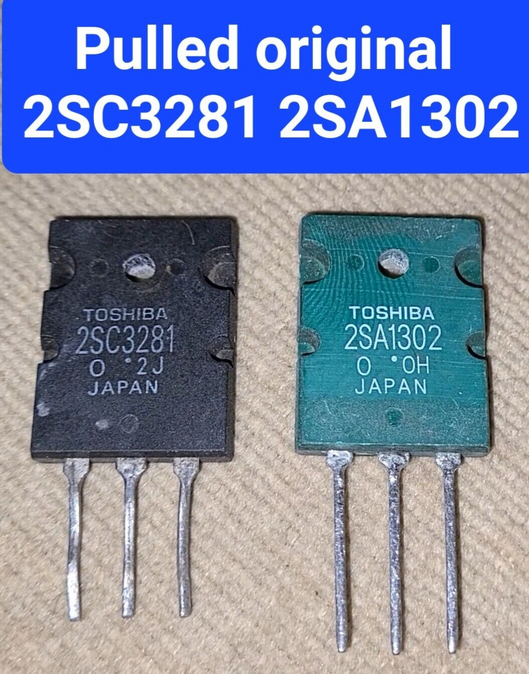 1 Pair | 2SC3281 + 2SA1302 NPN + PNP Audio Power Amplifier New Orignal TOSHIBA