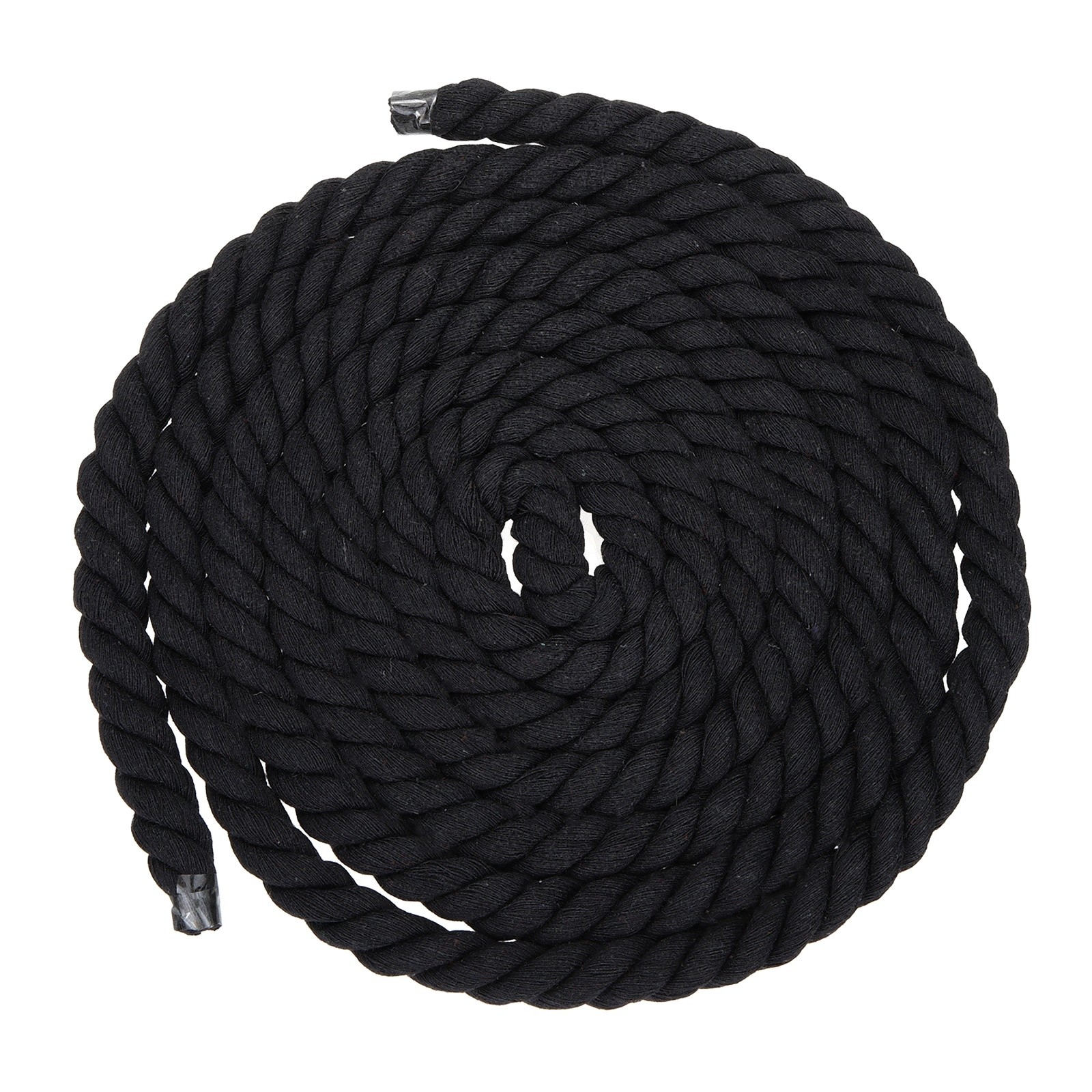 15mm x 11.5 Feet Black Cotton Rope 3 Strand for DIY Wall Hanging Knotting
