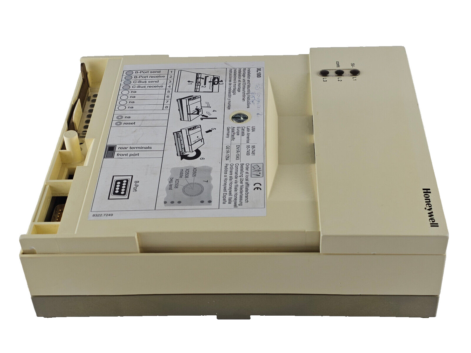 Honeywell XL-100-CU HVAC Burner Controller, Modem/ISDN/GSM, IP30, XL100CU