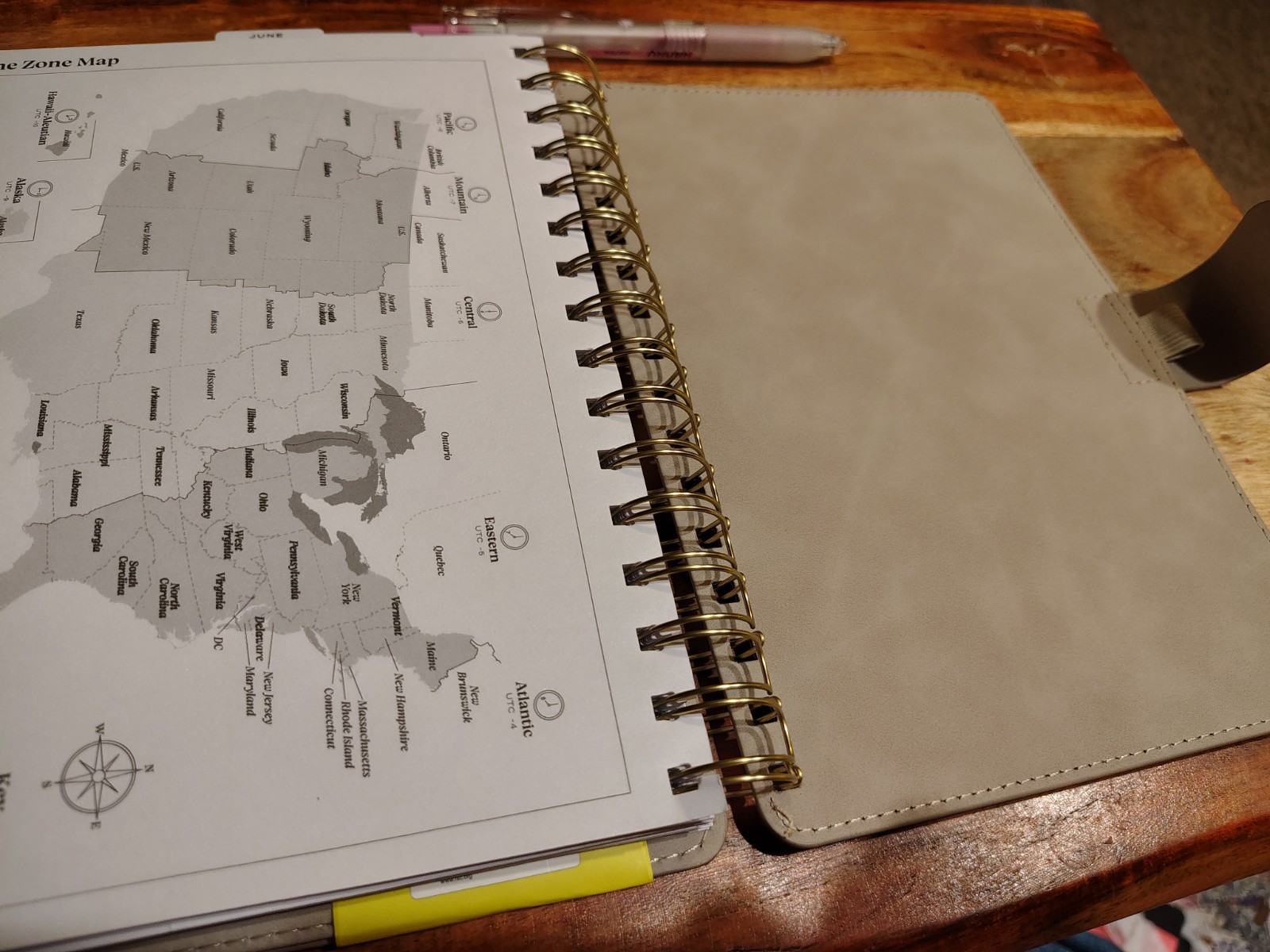 Citrine Planner academic year 26-27 Weekly/Monthly Spiral Faux Leather Planner