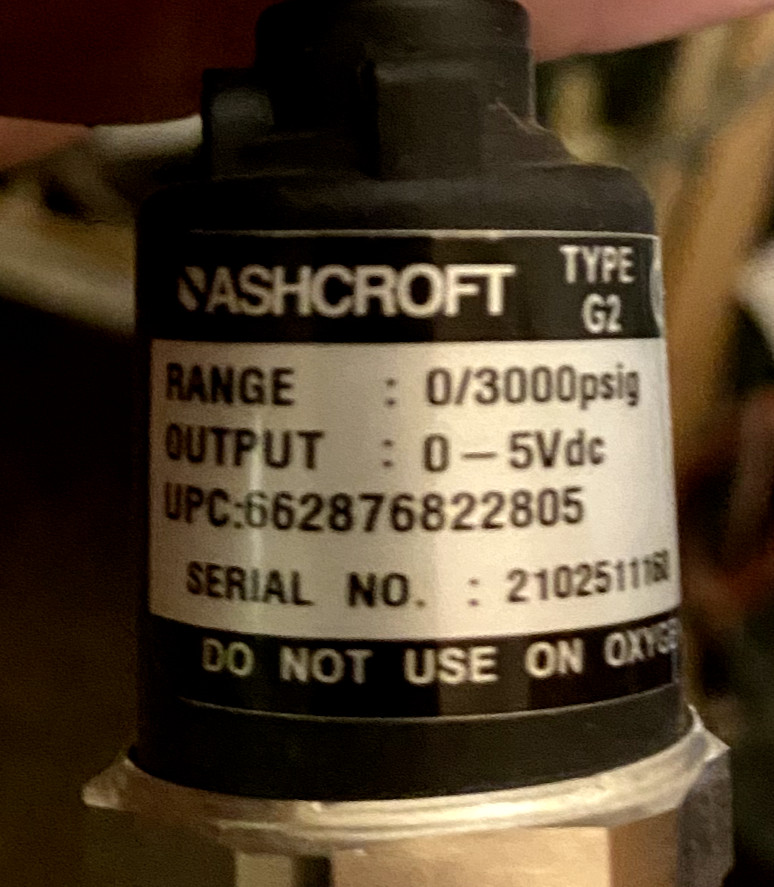 Ashcroft G2 Pressure Transducer 0-3000 PSI 0-5VDC Out IP67 Rated G17M0242EW3000