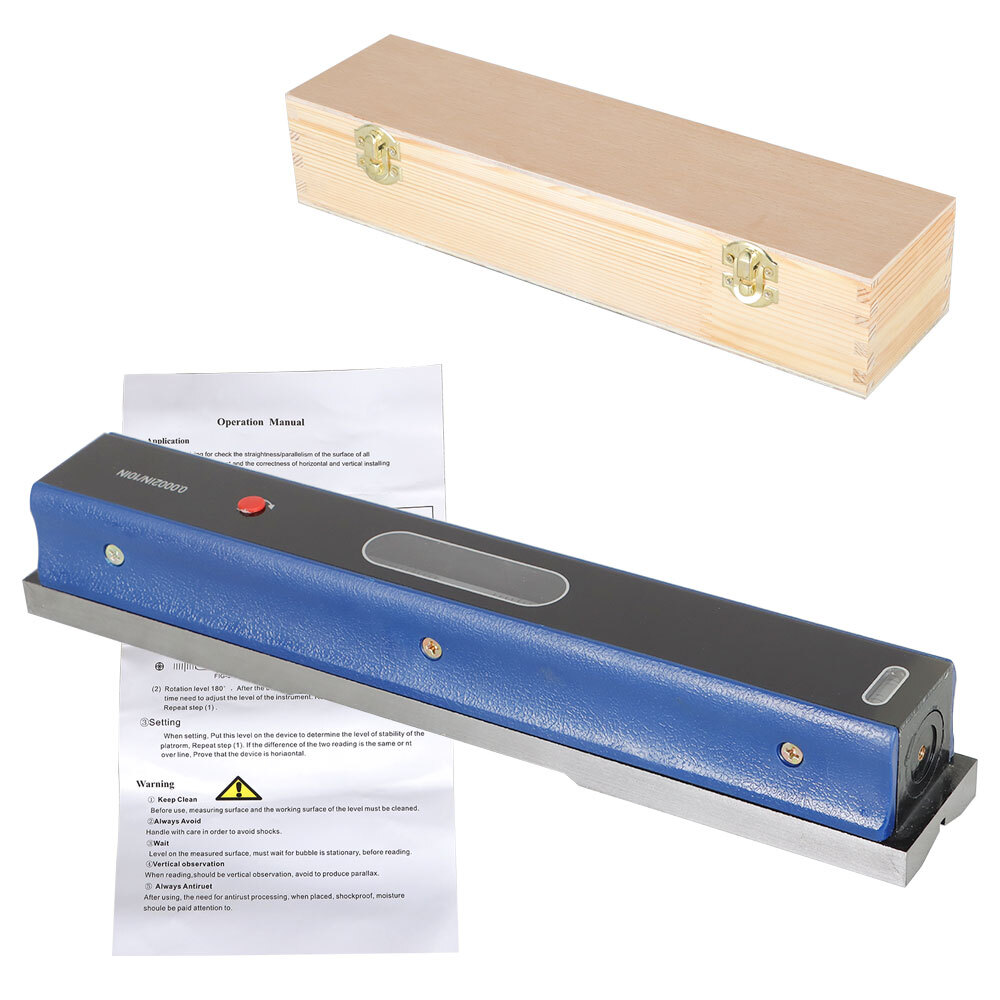 12″ MASTER PRECISION LEVEL FOR MACHINIST TOOL 0.02mm/m ACCURACY 300MM