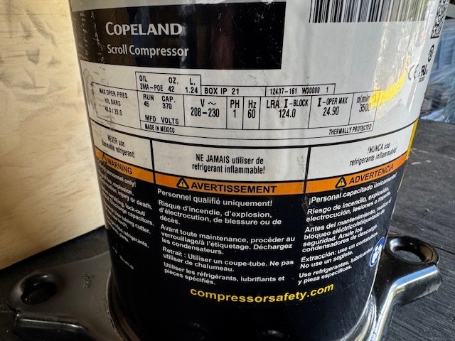 COPELAND COMPRESSOR ZP40K6E-PFV 3.5 TONS R410 208-230/1/60