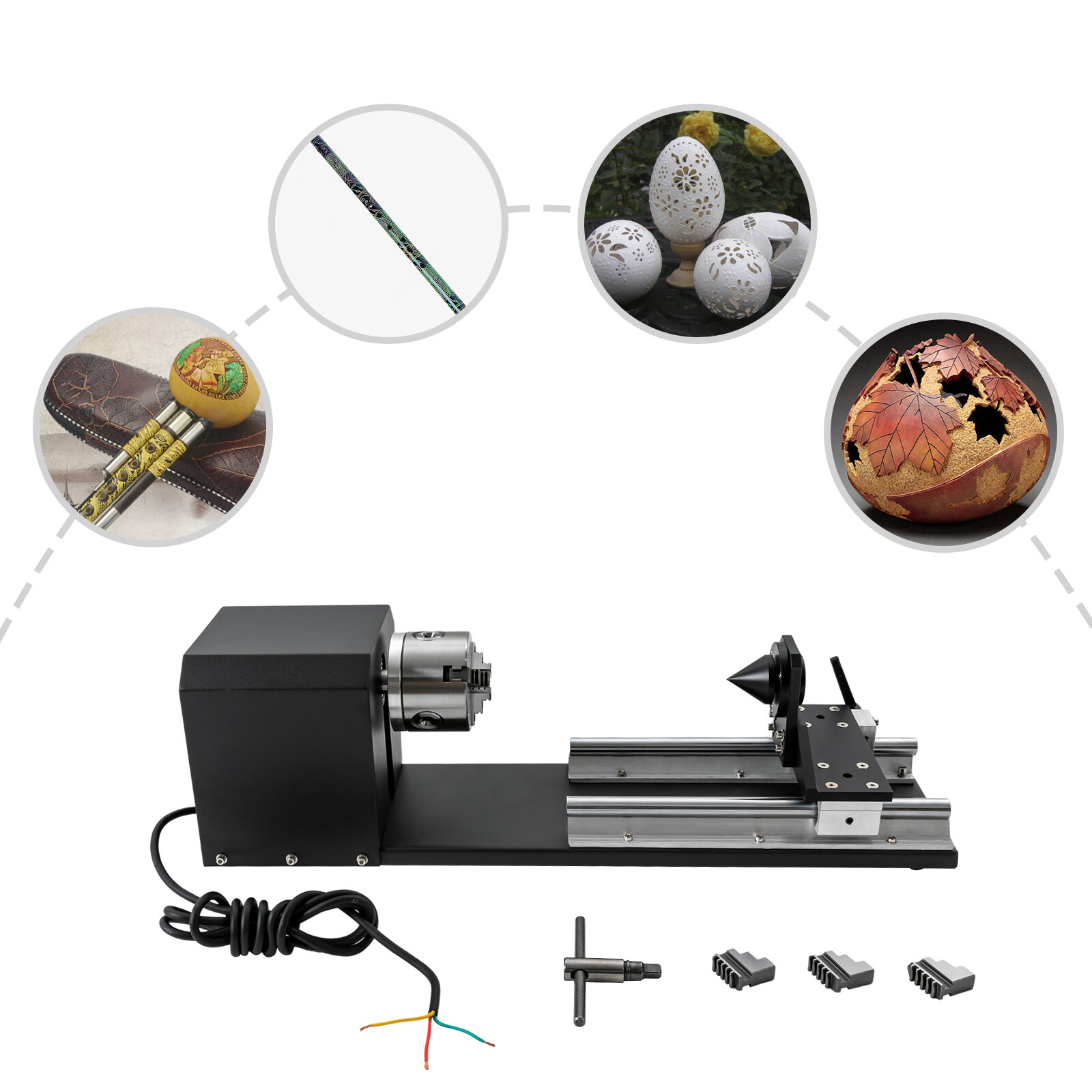 Laser Rotary Y-axis Chuck Engraver Rotary Attachment for Engraving Cutting New