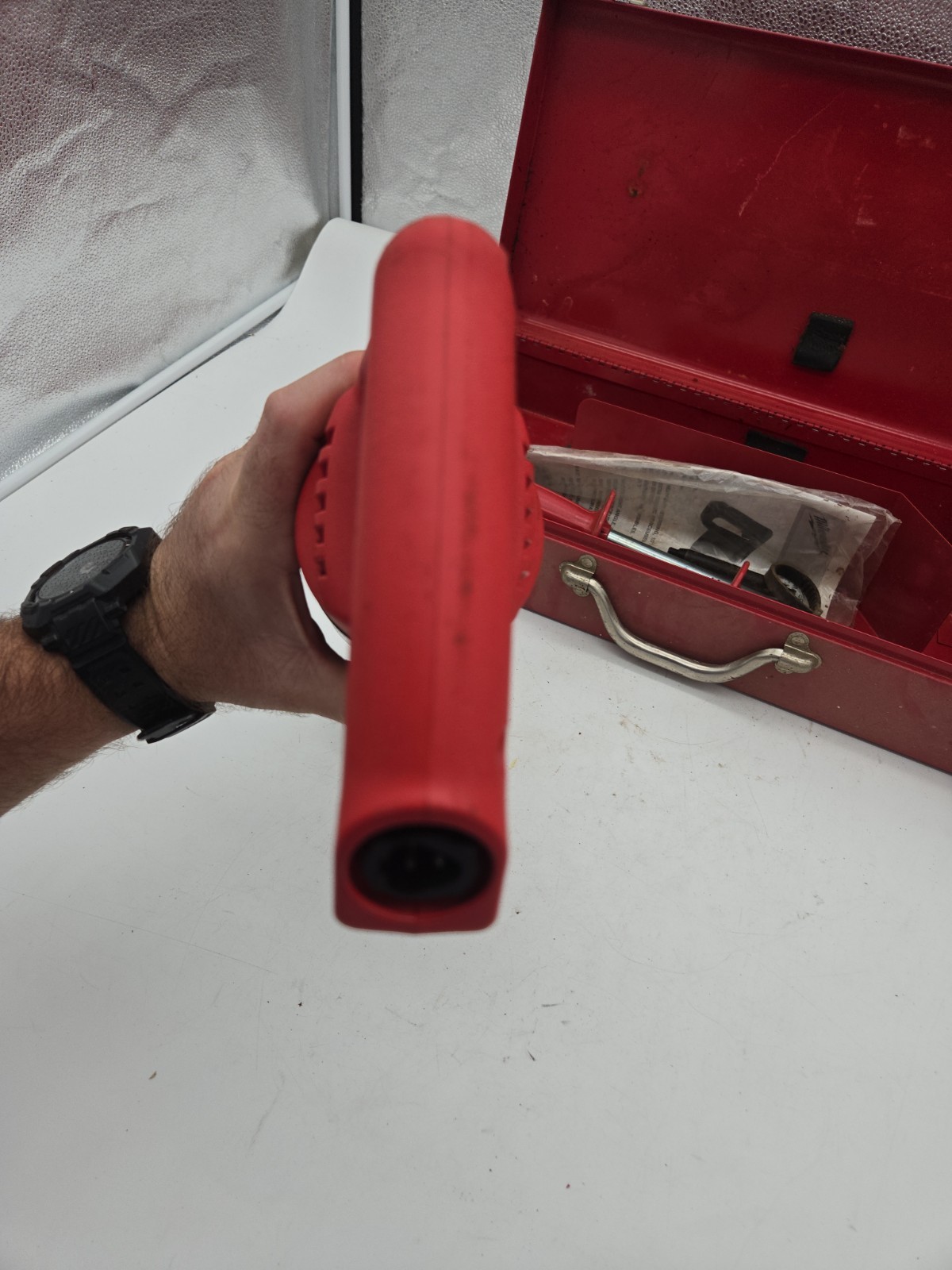 Milwaukee 1/2″ Two Speed Drill 48-06-2871 With Right Angle Drive 1107-1 (1CN)