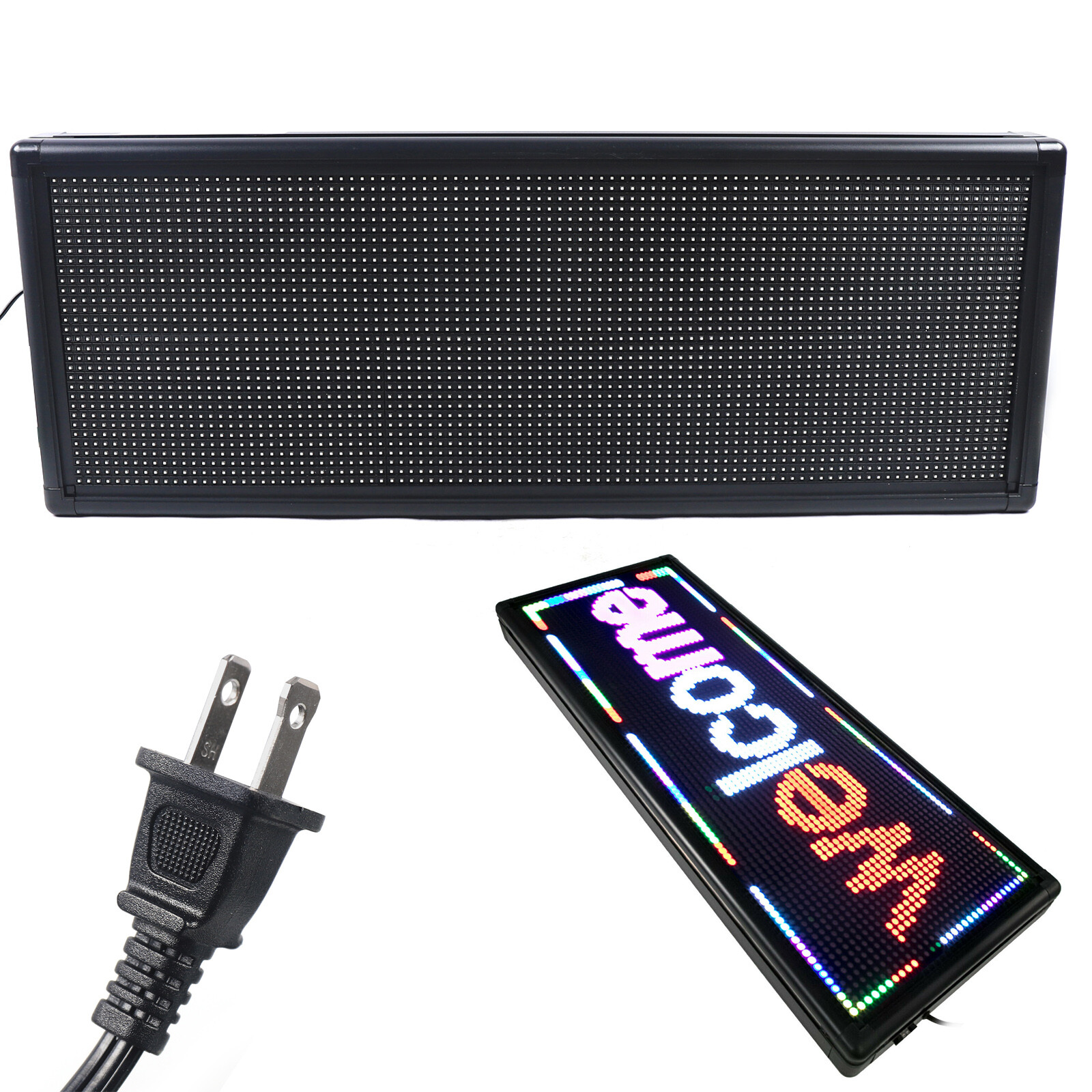 LED Sign 40″ X 15″ Scrolling Message Display Board 3 Color Programmable Sale!