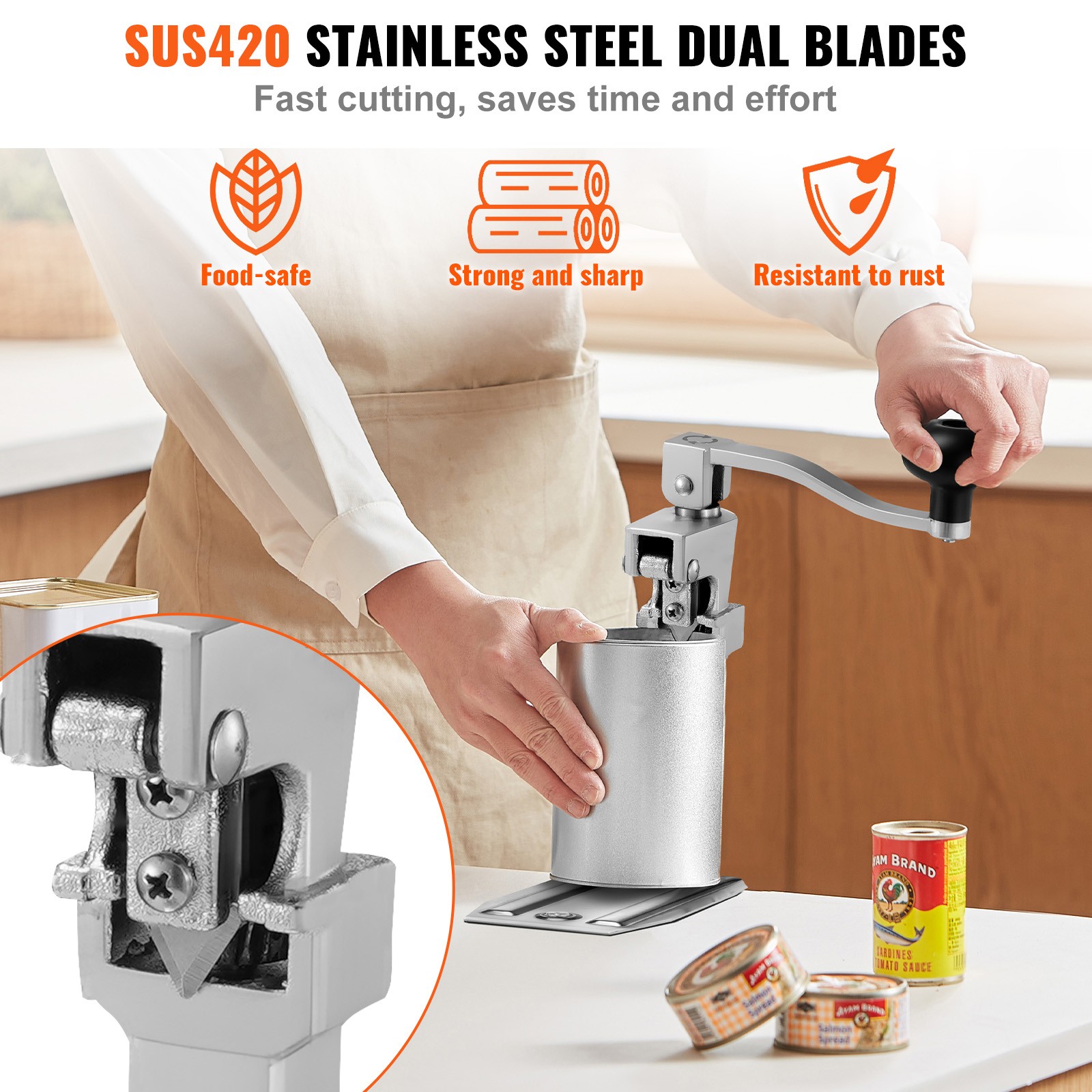 Uimoso Commercial Tabletop Manual Can Opener, 11.8 in for Restaurant Use