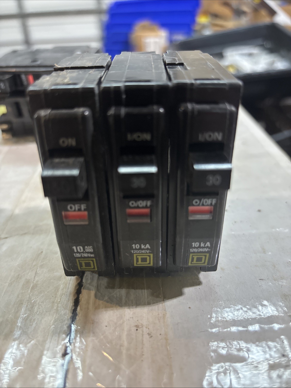 SQUARE D QO130 BREAKER 1POLE 30A Lot Of 3