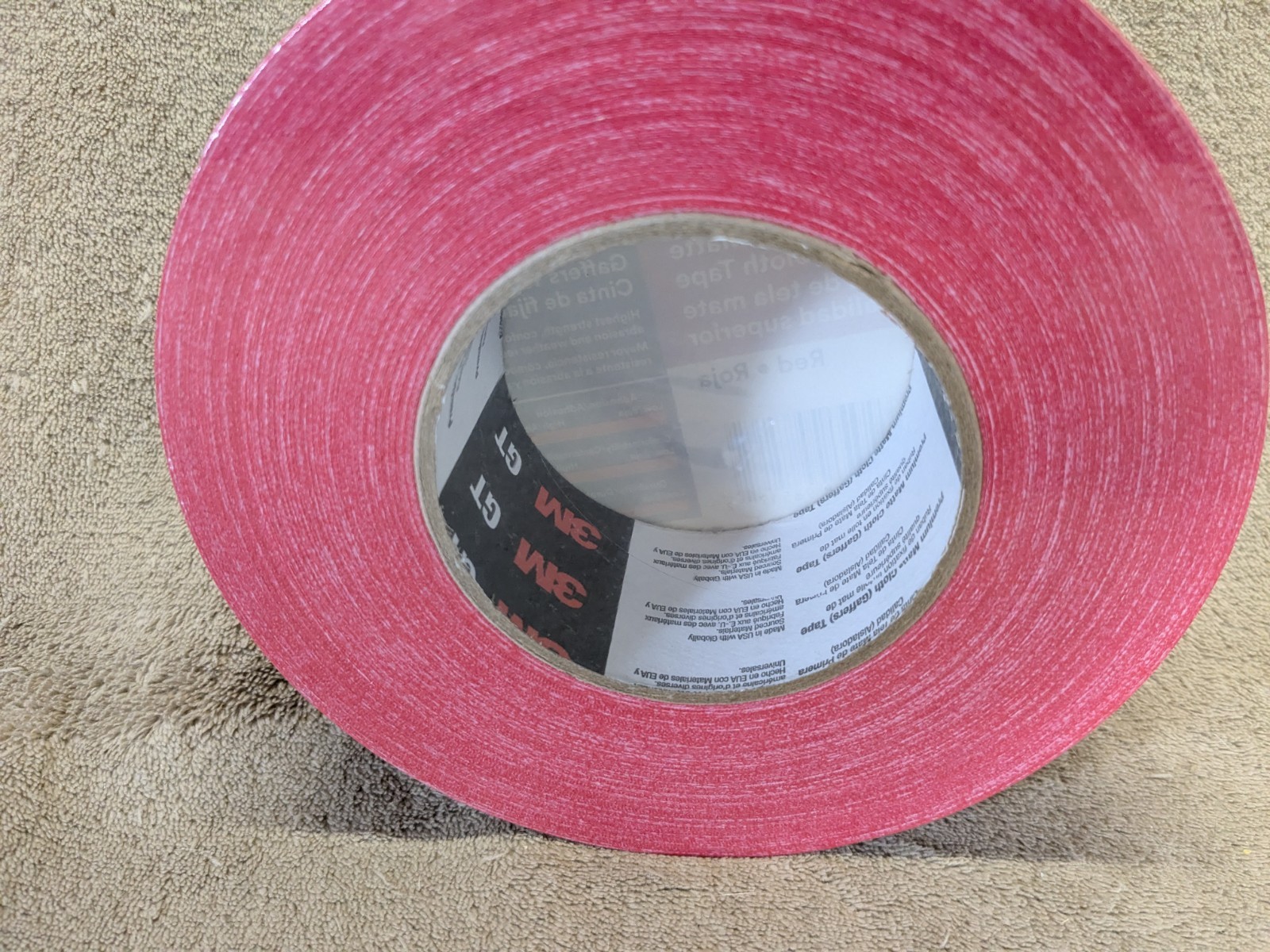 (1 ROLL) 3M Gaffers Tape RED 2″ x 54.6 YD GT2 Premium Matte Cloth – NEW