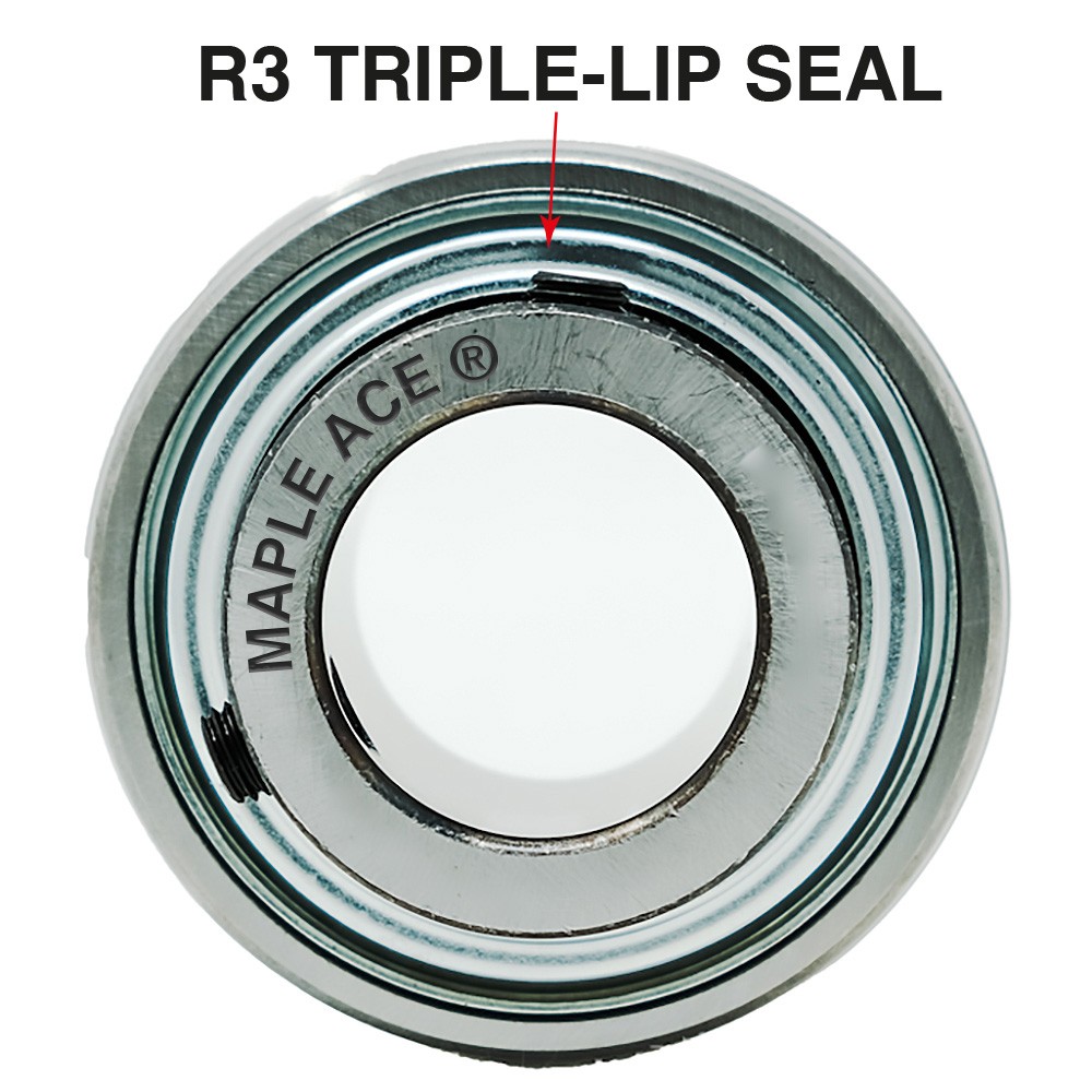 UC212-39 Insert Bearing 2-7/16″ Bore, Spherical OD, R3 Seal Set Screws Lube Hole
