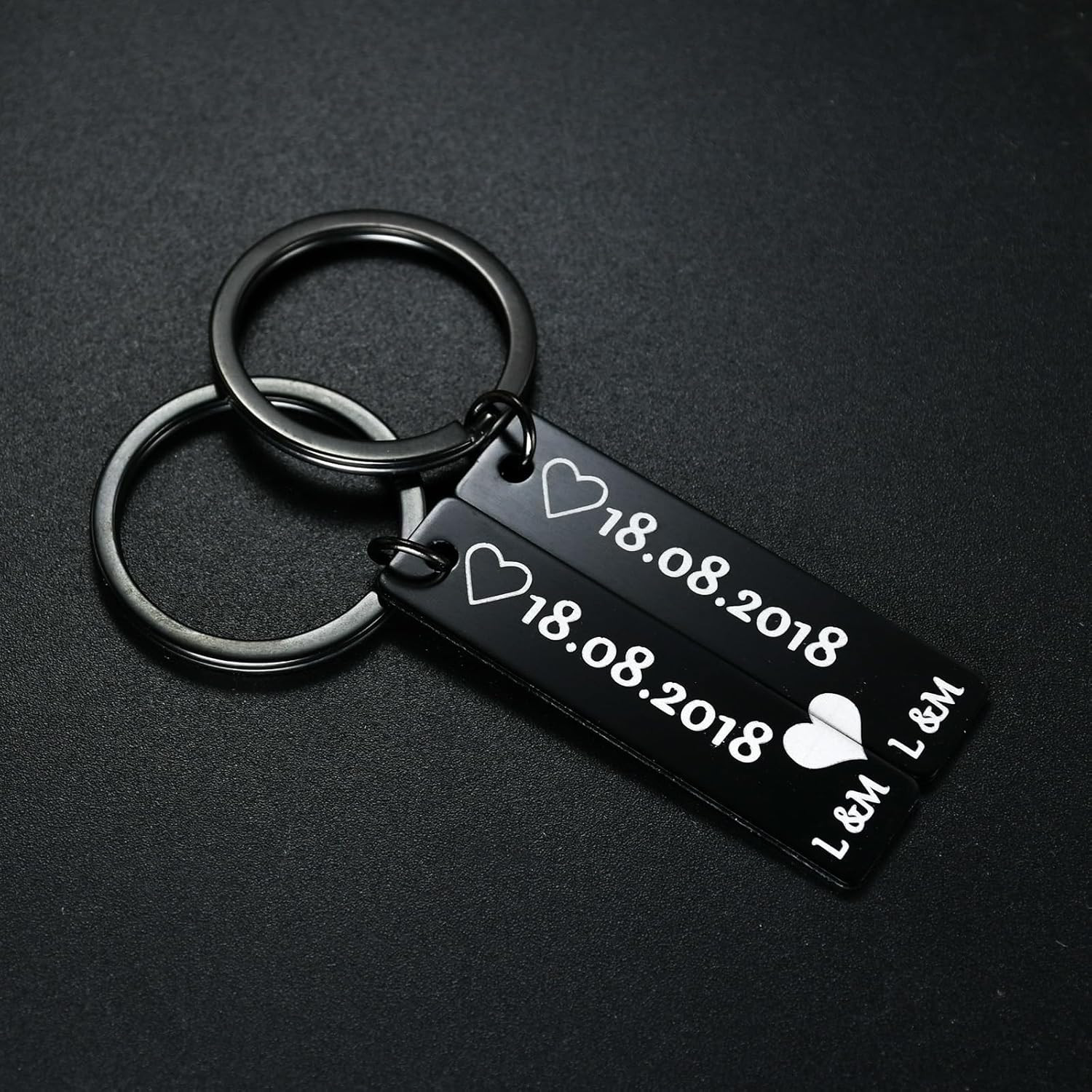 Engravable Metal Keychain Blanks for Laser Engraving, 2″ X 1/2″