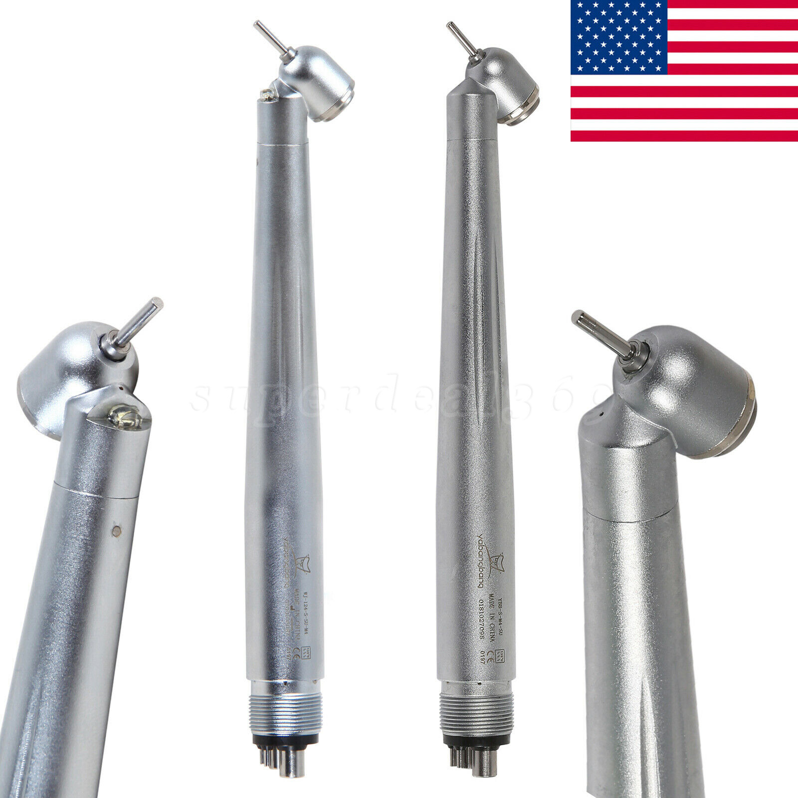 LED E-generator /No-LED Dental 45 Degree Handpiece High Speed 4Holes Turbine OR
