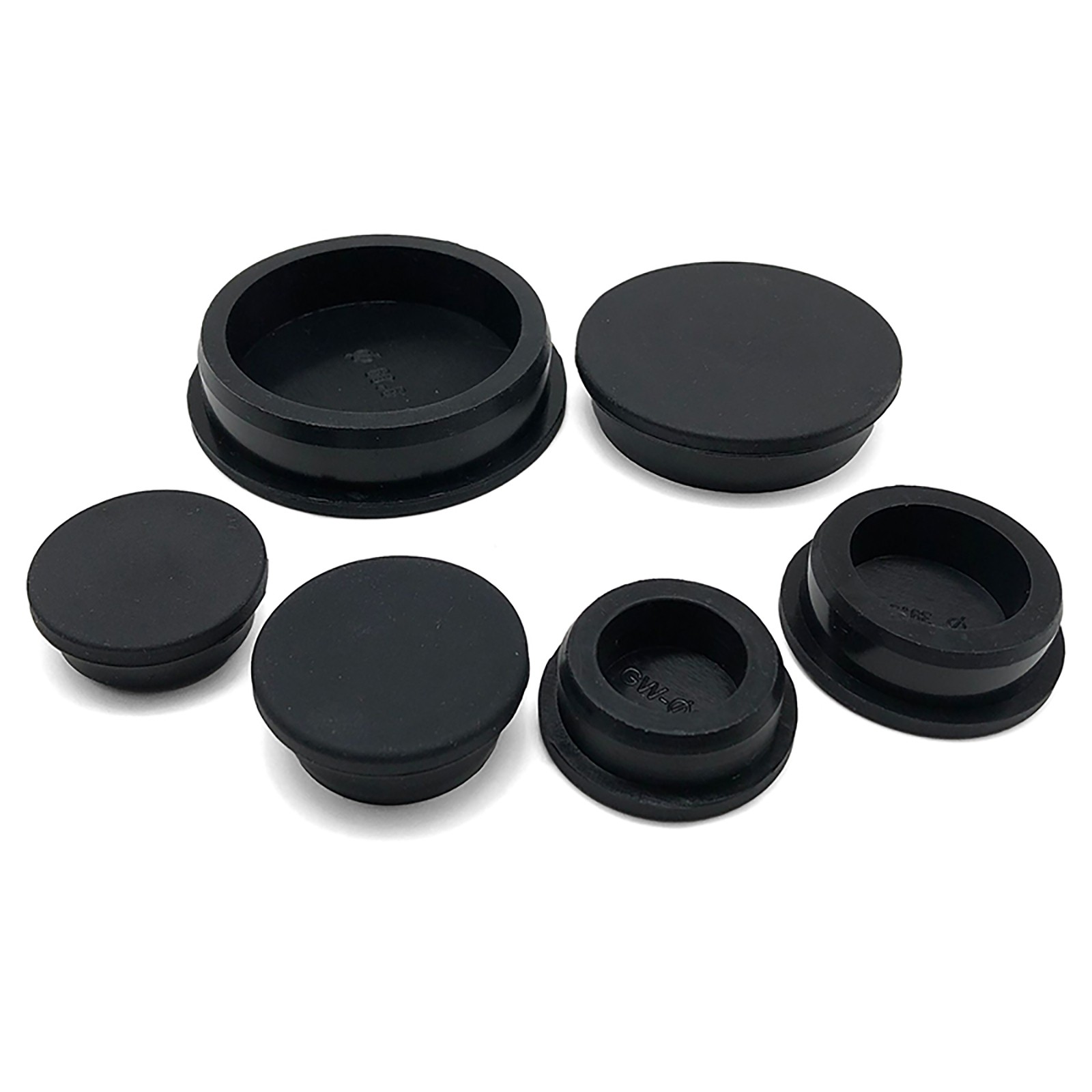 Silicone Rubber End Cap Tube Pipe Insert Plug Bung Dust-Proof Black 6.8- 201.5mm
