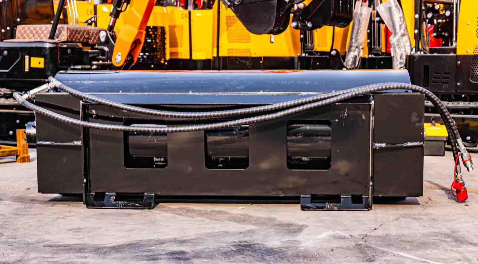 Vibratory Roller Road Compactor Attachment for Bobcat Skid Steer Loader