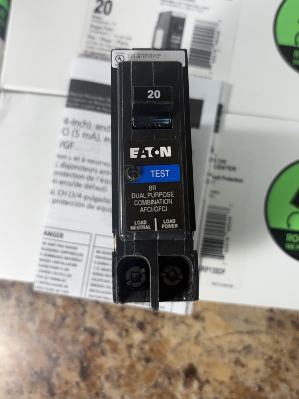 10PCS CUTLER HAMMER EATON BRP120DF 20A AFCI/GFCI PLUG ON NEUTRAL NEW IN BOX