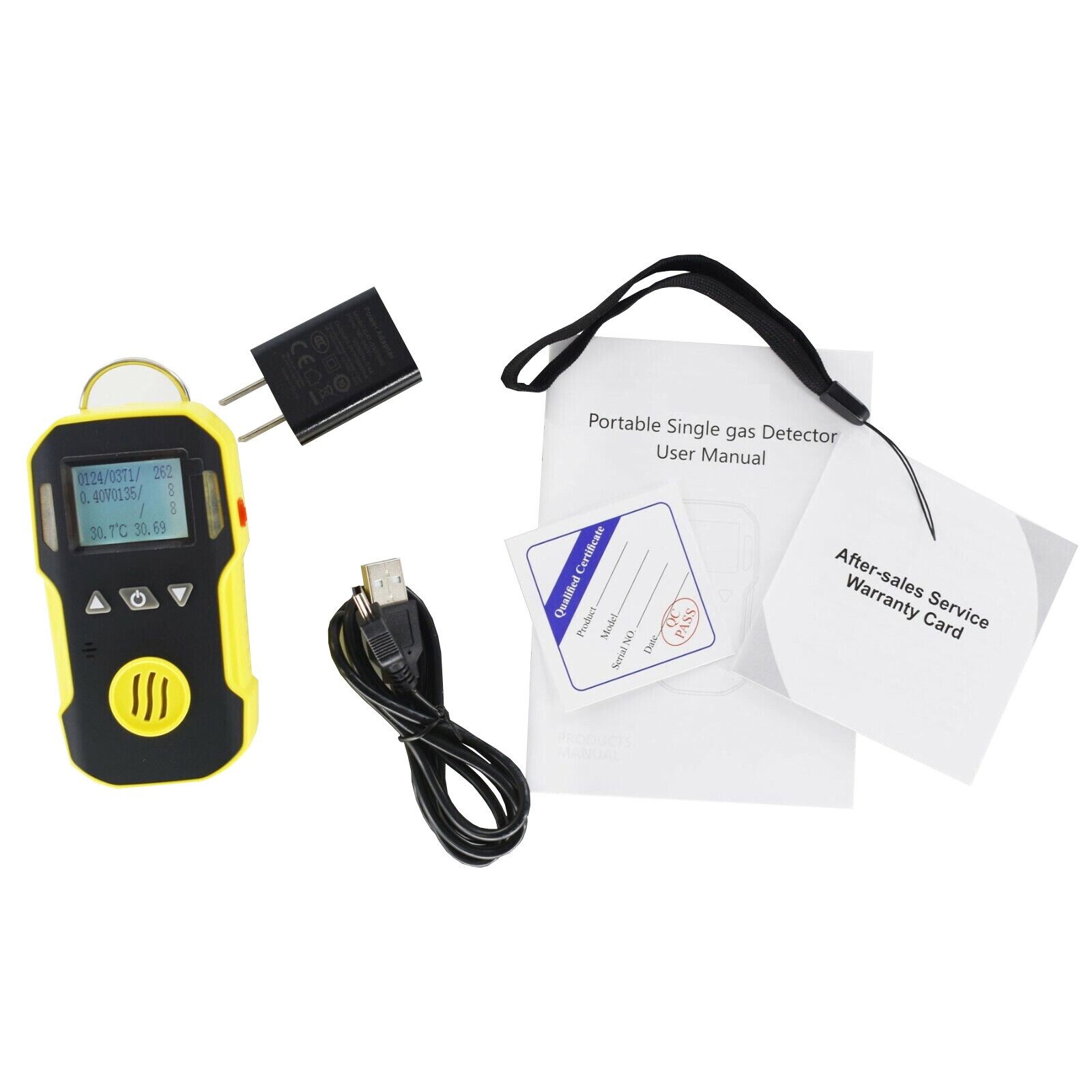 Portable C2H4O Gas Detector with Low Battery Indication Triple Alarm 0-100ppm