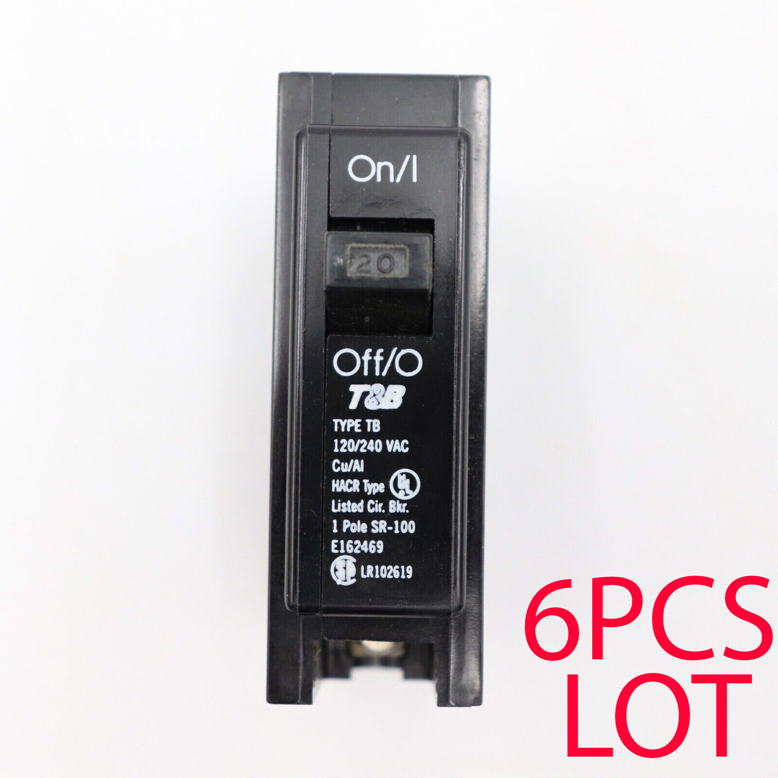TB120TB EATON BR120 Compatible Circuit Breaker 20A 120/240 Volt 1 Pole 6-12 Lot