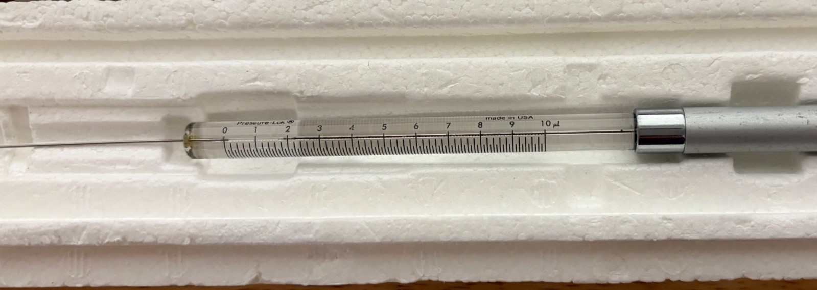 Supelco 2-2169 Dynatech Precision Sampling Syringe CG-250-FN 10 µL – Open Box