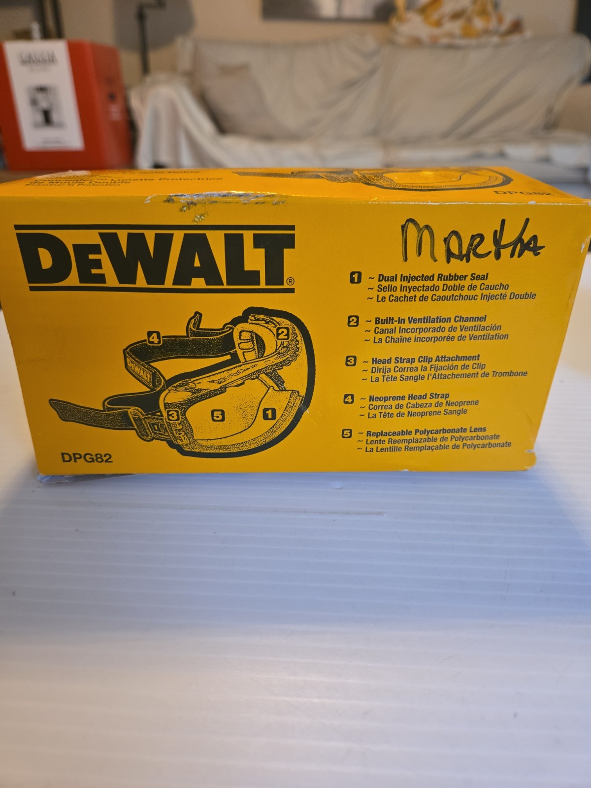 Dewalt DPG82 Concealer Anti-Fog Dual Mold Safety Goggle