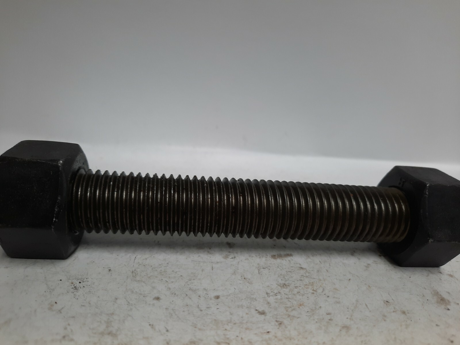 UNBRANDED M22-8 X 145MM ALL THRD STEEL ROD W/ HEX NUTS, LOT OF 4