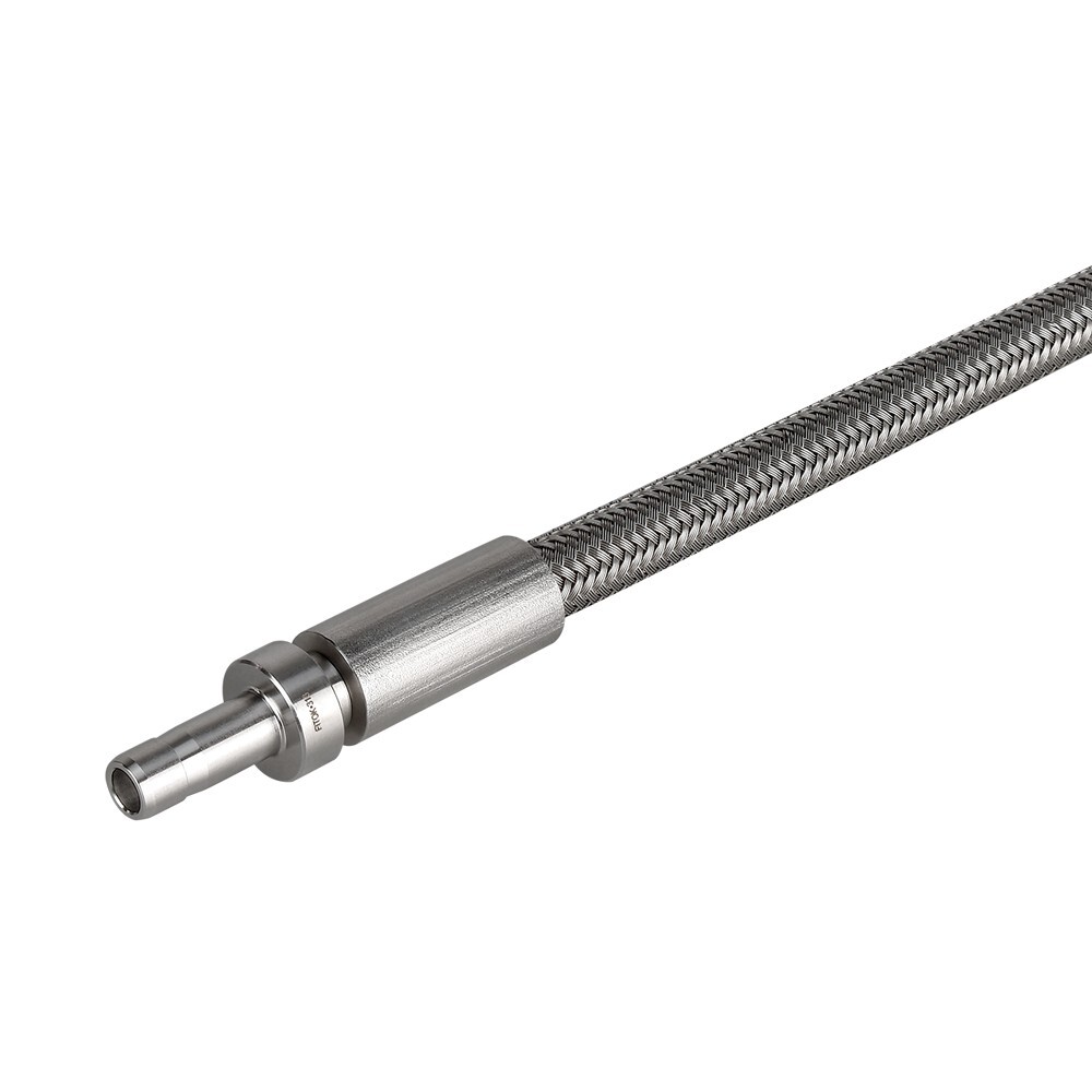 FITOK PTFE-Lined Stainless Steel Braided Hose 1/2 in Tube Adapter 60 in Long
