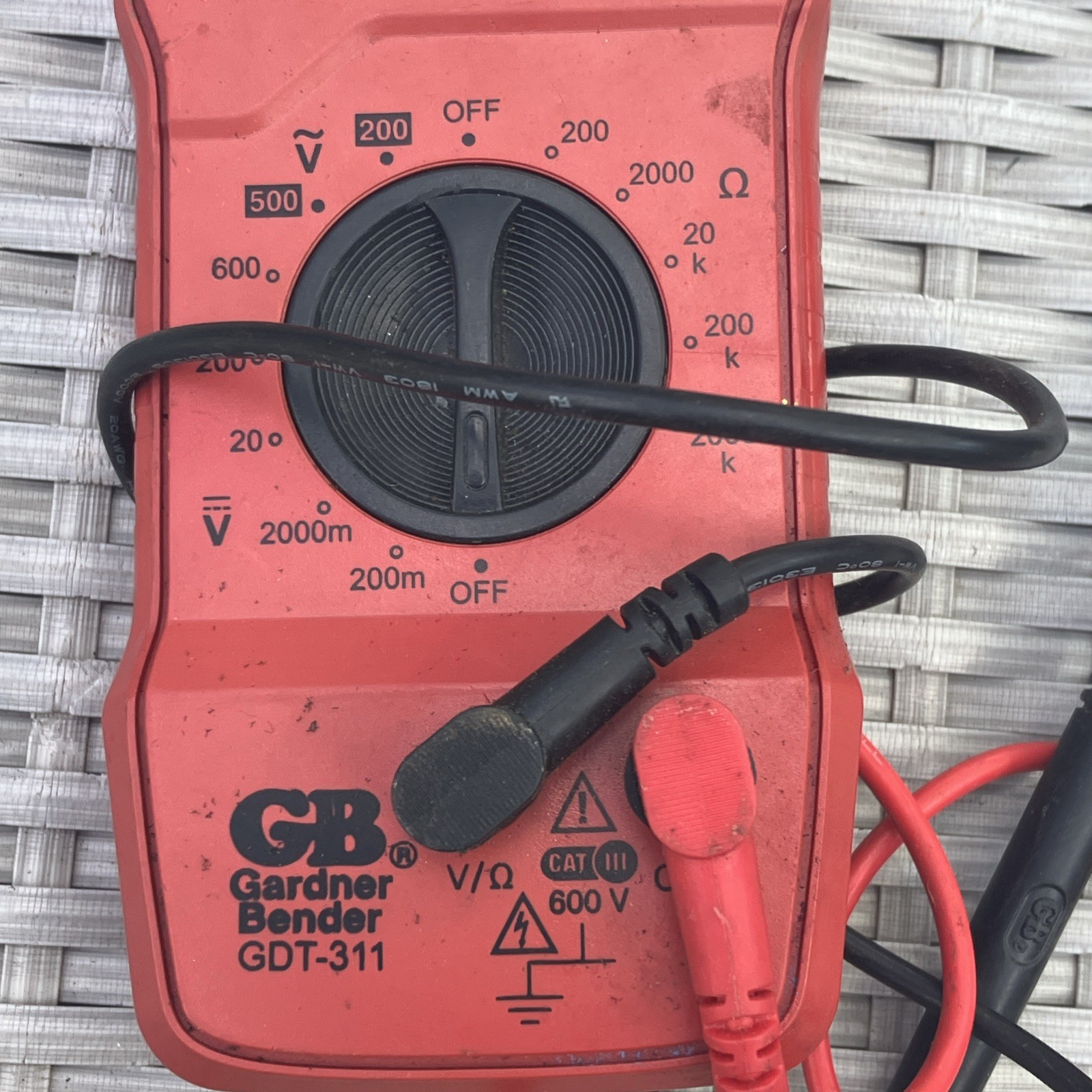 Gardner Bender GDT-311 Digital Multimeter, 3 Function, 11 Range, Tests AC/DC