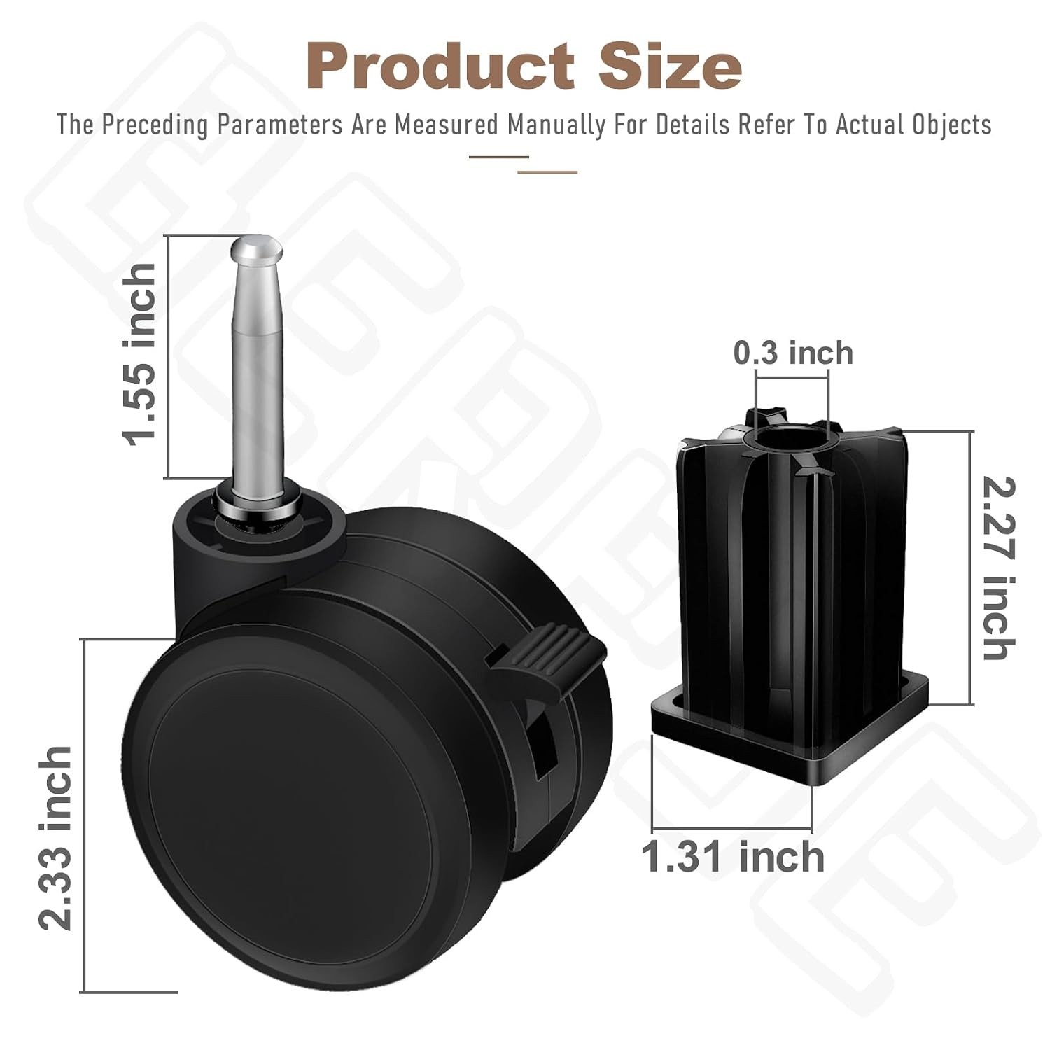 Multi-Surface Gas Grill Caster Wheels with Locking Feature – Fits Weber Models