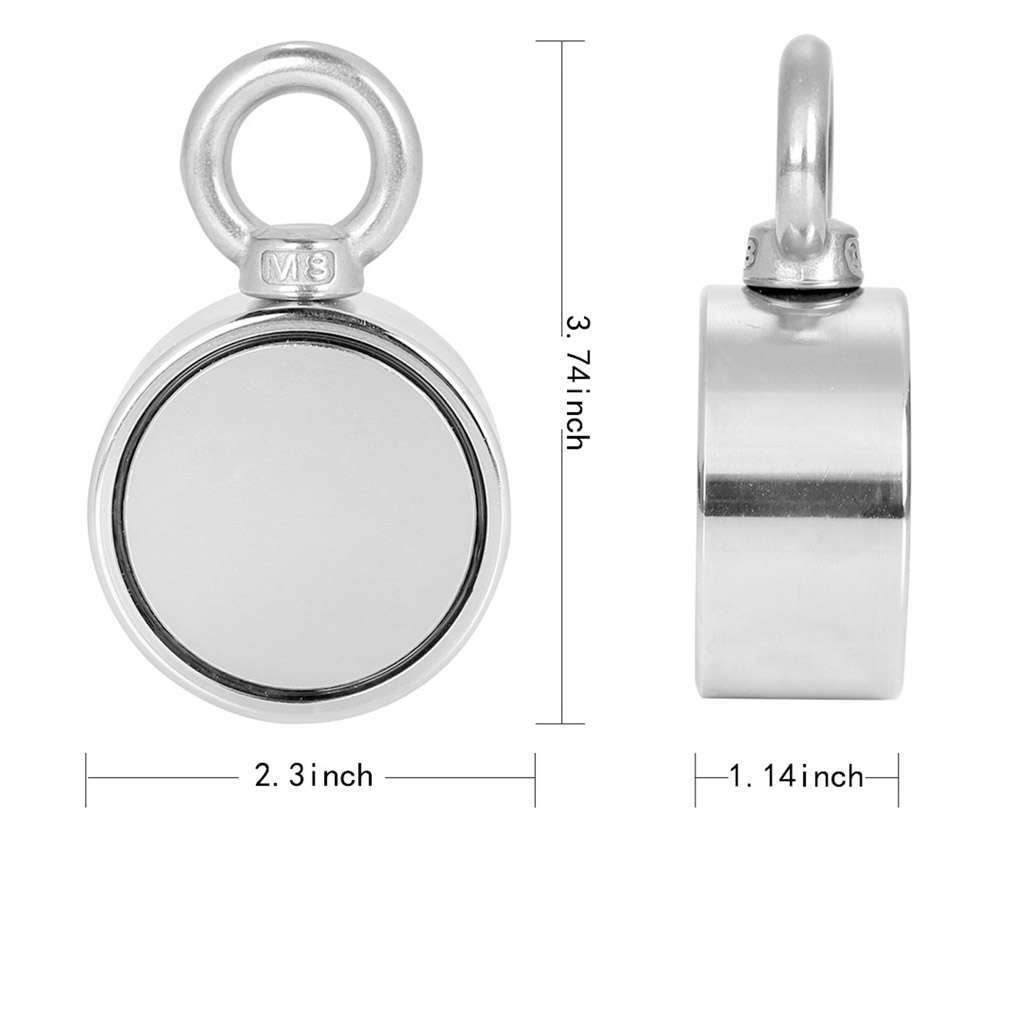 500LBS 700LBS Pulling Force Double Sided Super Strong Neodymium Fishing Magnet